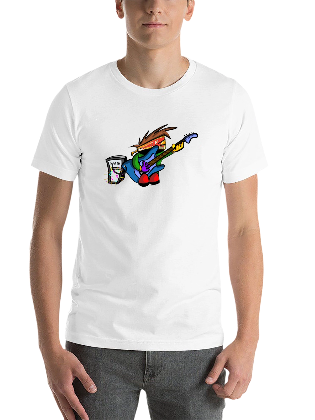 Black Cartoon Rock Band Tee view 14