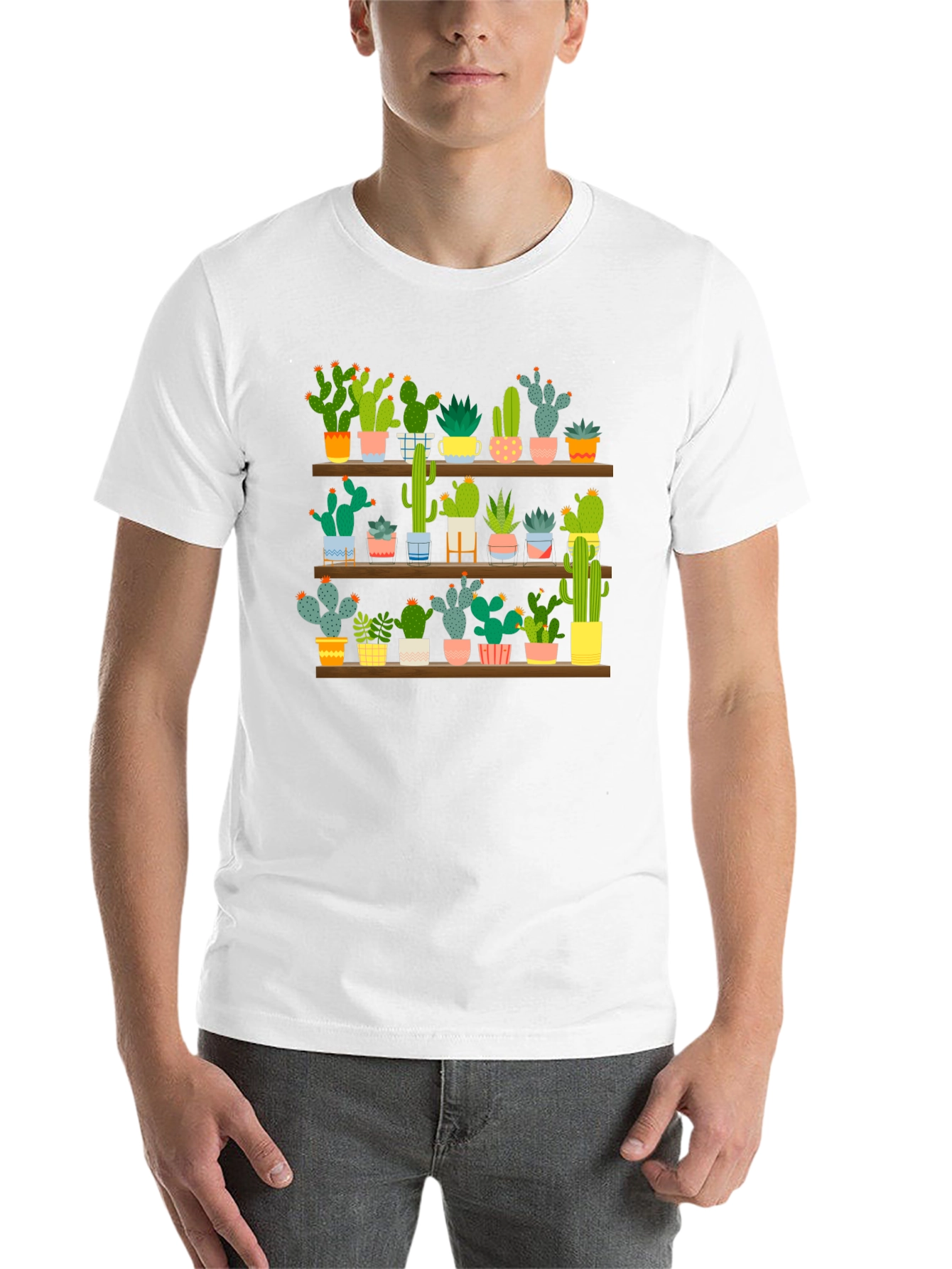Black Cactus Shelf Graphic T-Shirt view 14