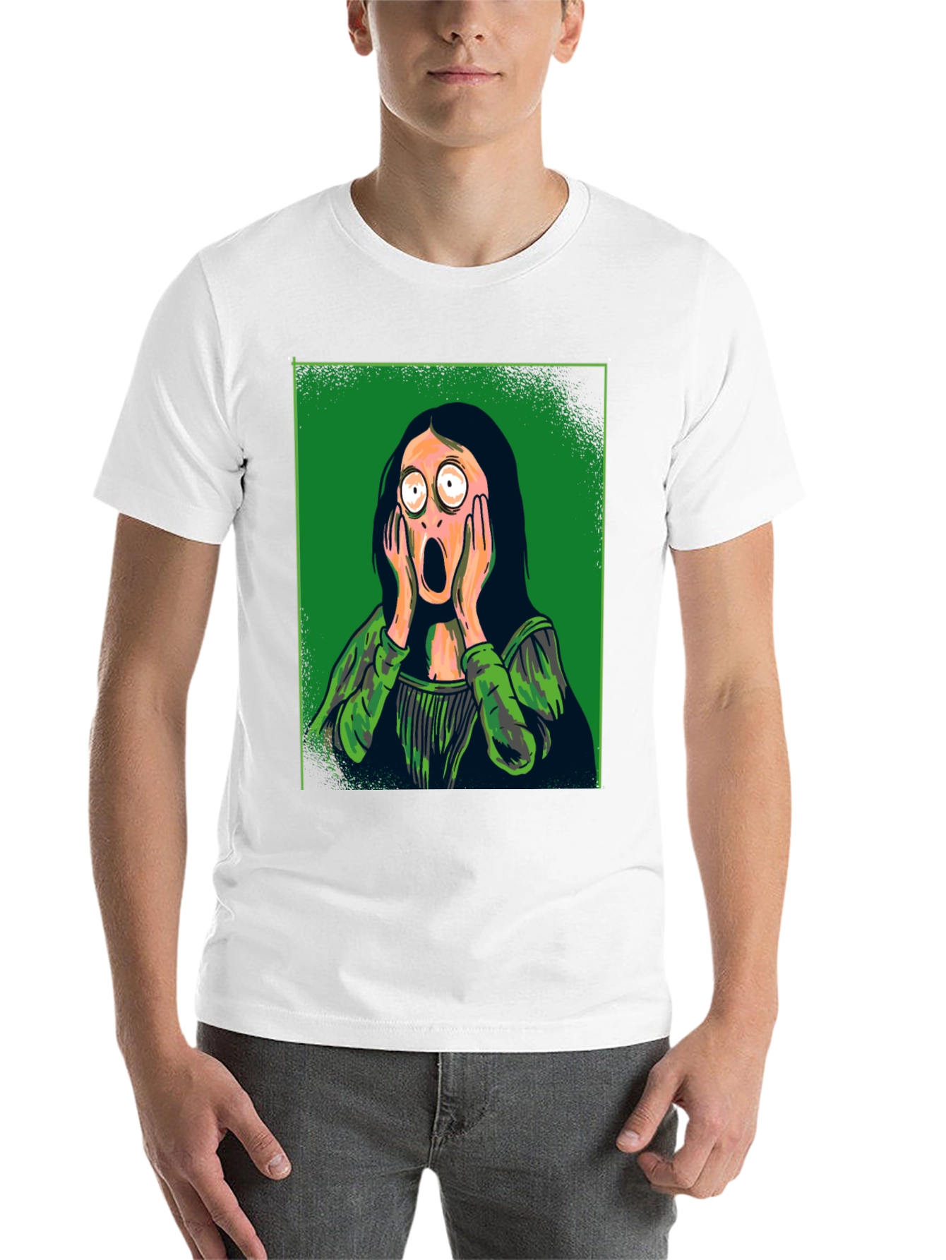 Black Mona Lisa Scream Graphic Tee view 14