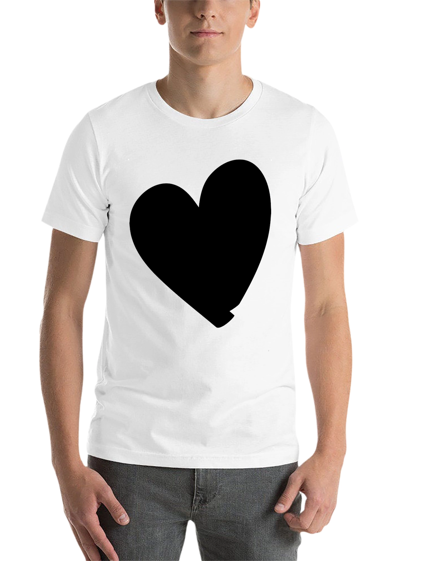 Black Black Heart Graphic Tee - Stylish Casual Wear view 14