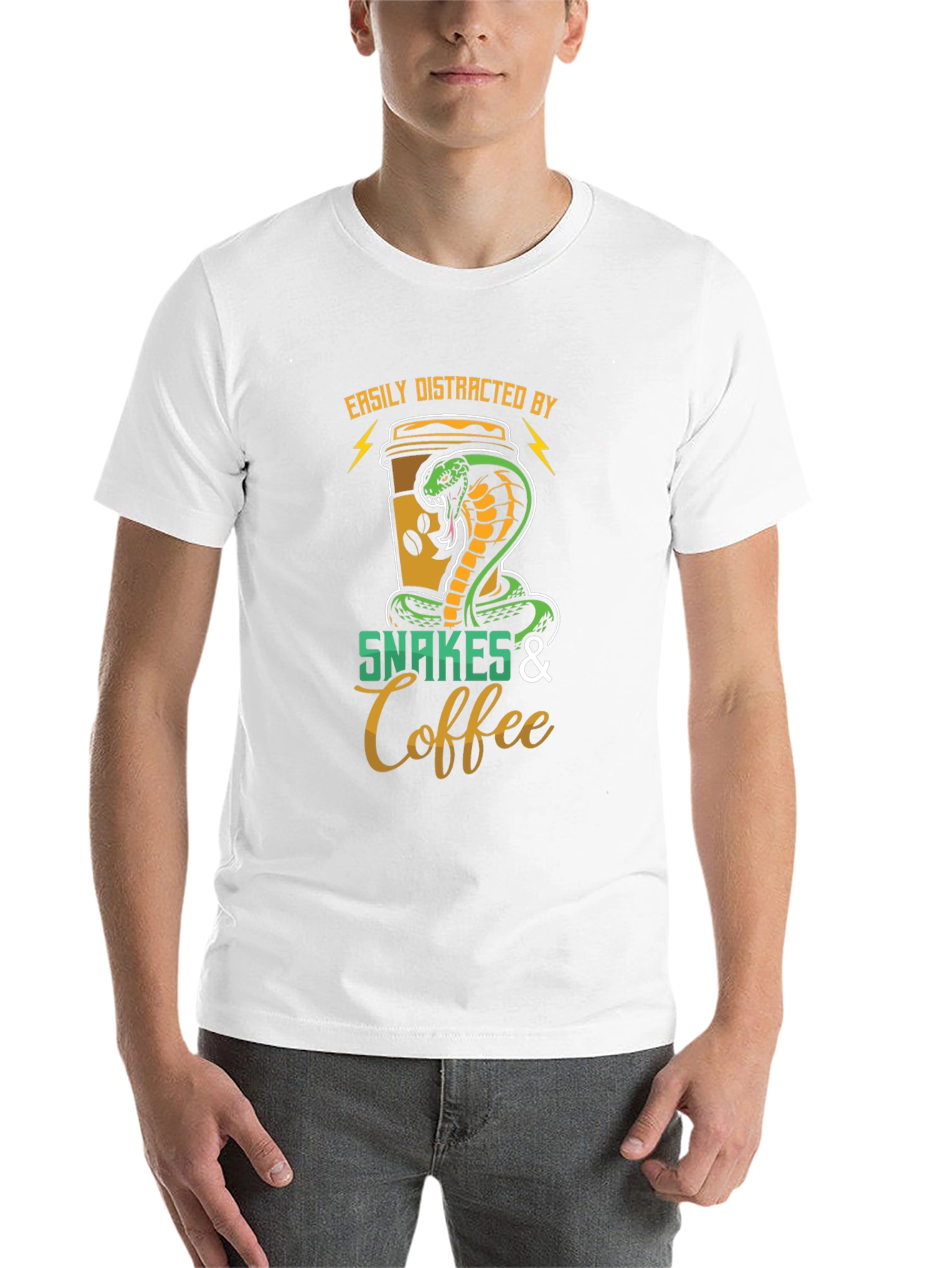 Black Snakes & Coffee T-Shirt: Easily Distracted Tee view 14