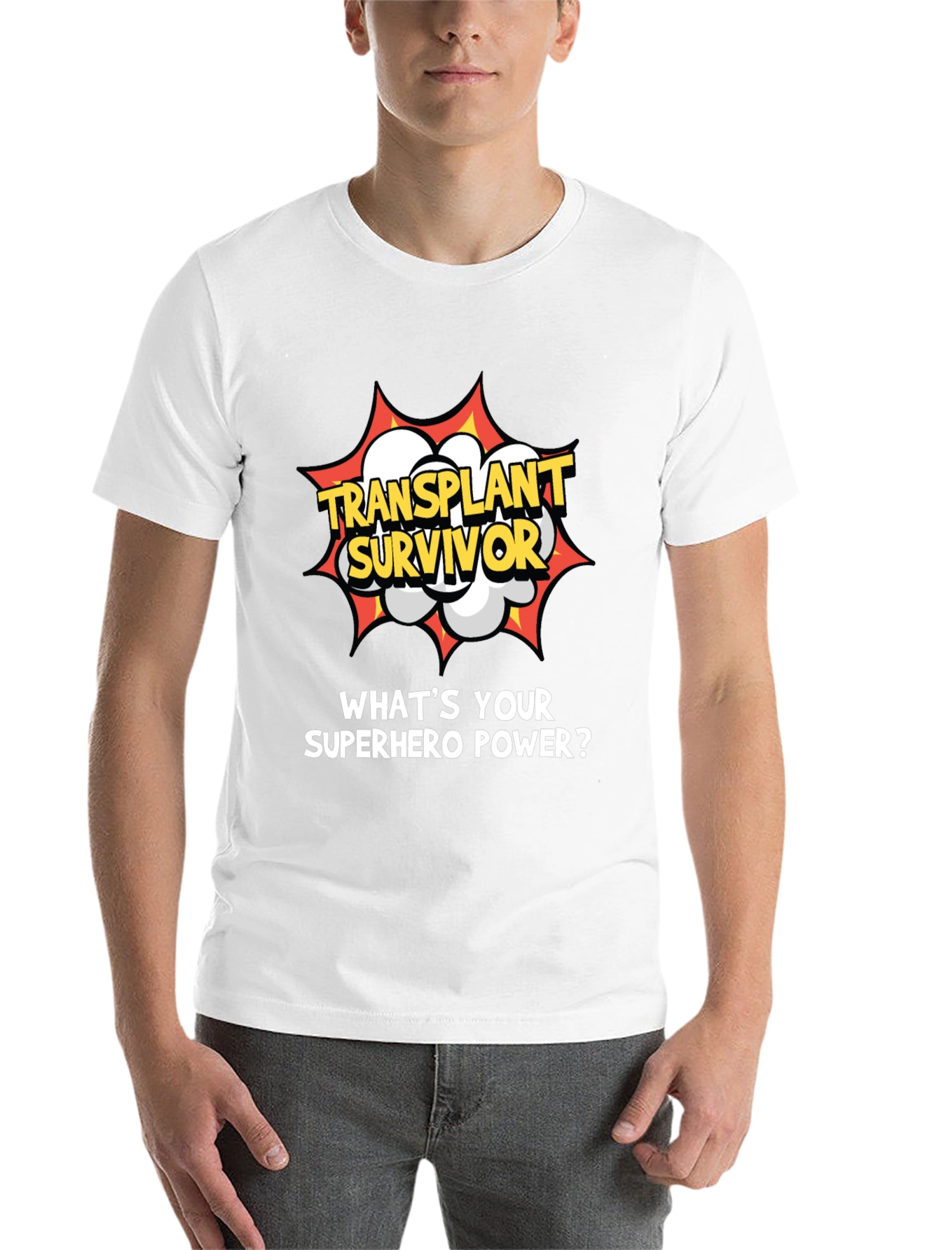Black Transplant Survivor Superhero Tee view 14