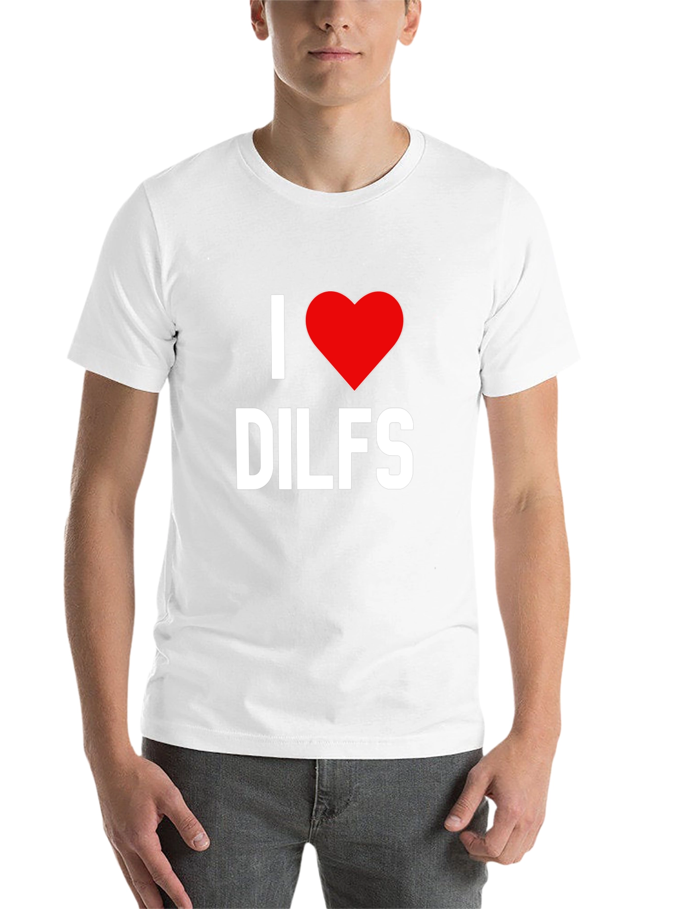 Black I Love DILFS Graphic Tee - Bold Statement Shirt view 14