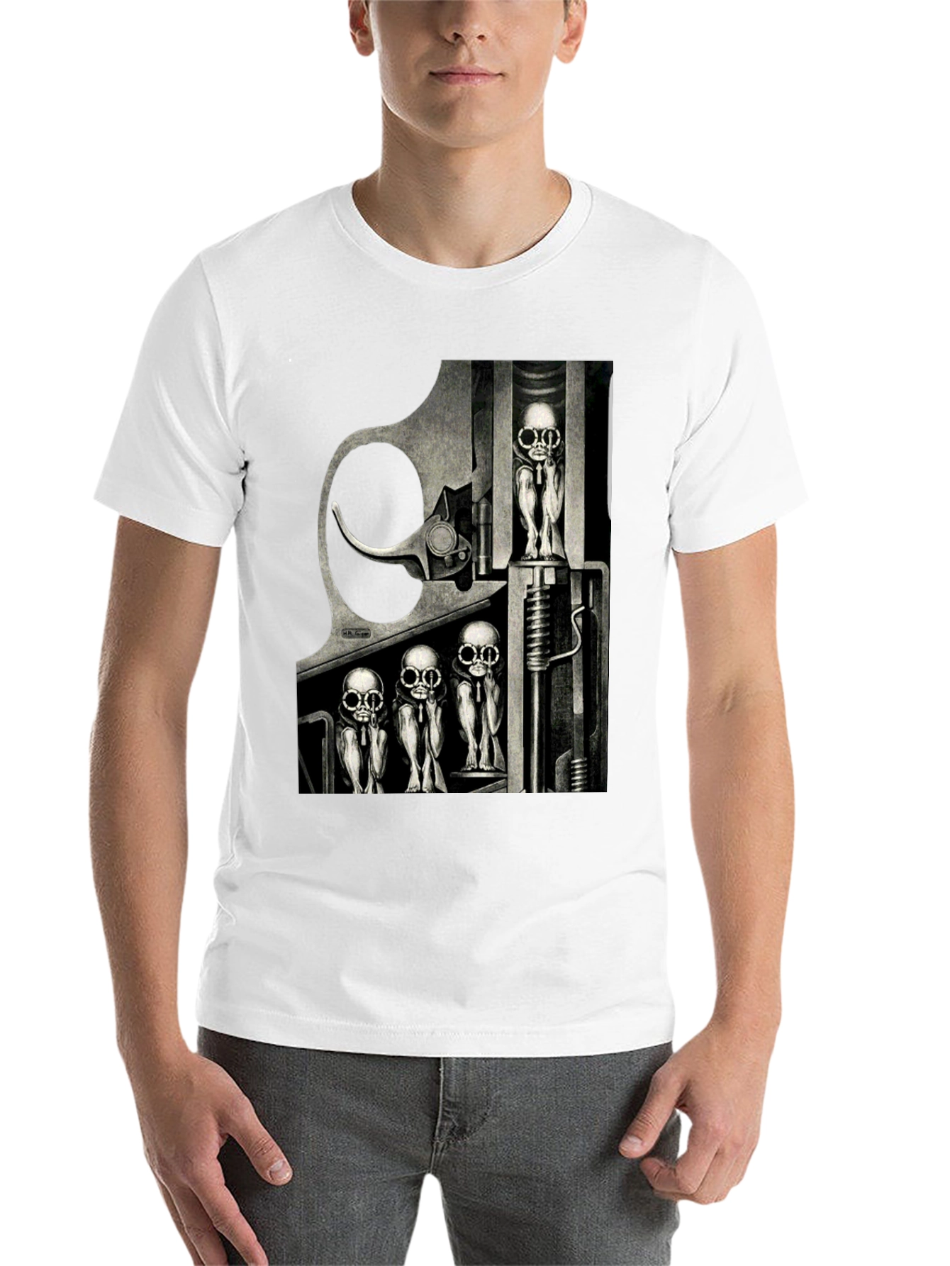 Black Surreal Art Graphic T-Shirt - Edgy Design view 14