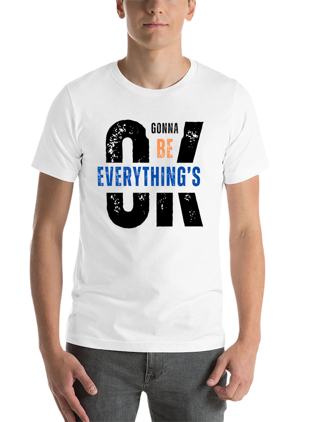 Black Everything's OK Graphic T-Shirt view 14