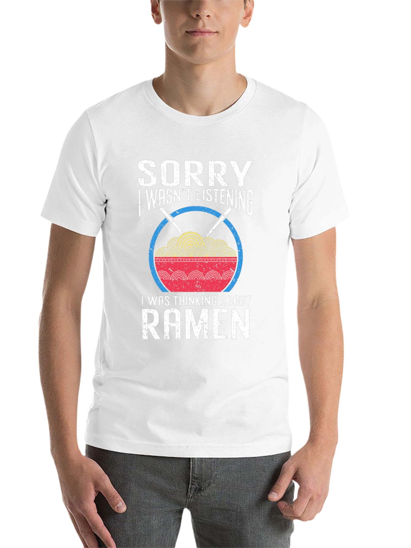 Black Sorry Ramen T-Shirt - Funny Noodle Bowl Tee view 14