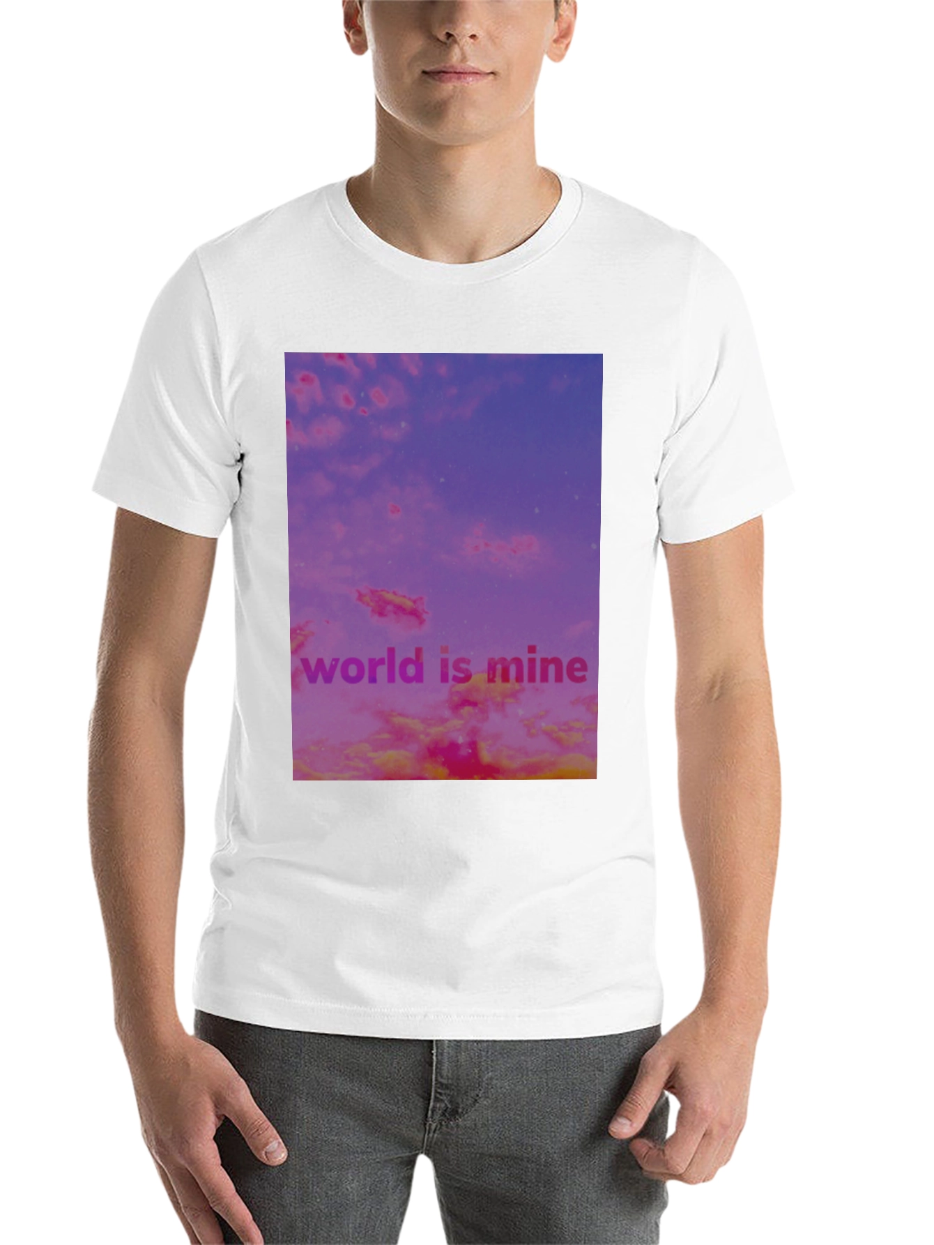 Black World is Mine Graphic Tee - Black Cotton Blend view 14