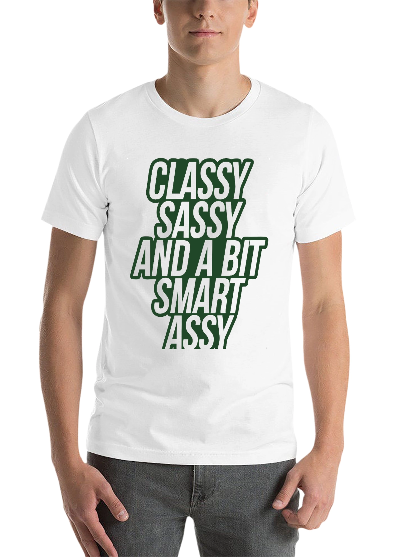 Black Classy Sassy Smart Assy Black Graphic Tee view 14