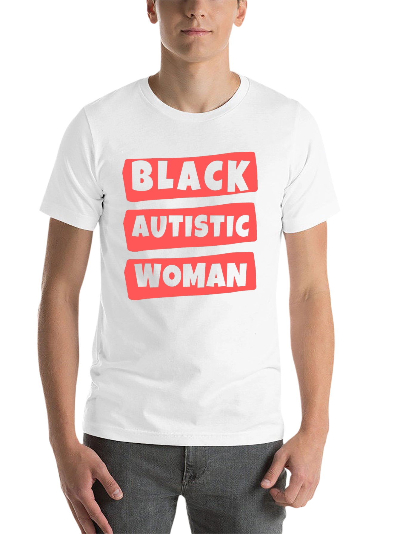 Black Black Autistic Woman T-Shirt view 14