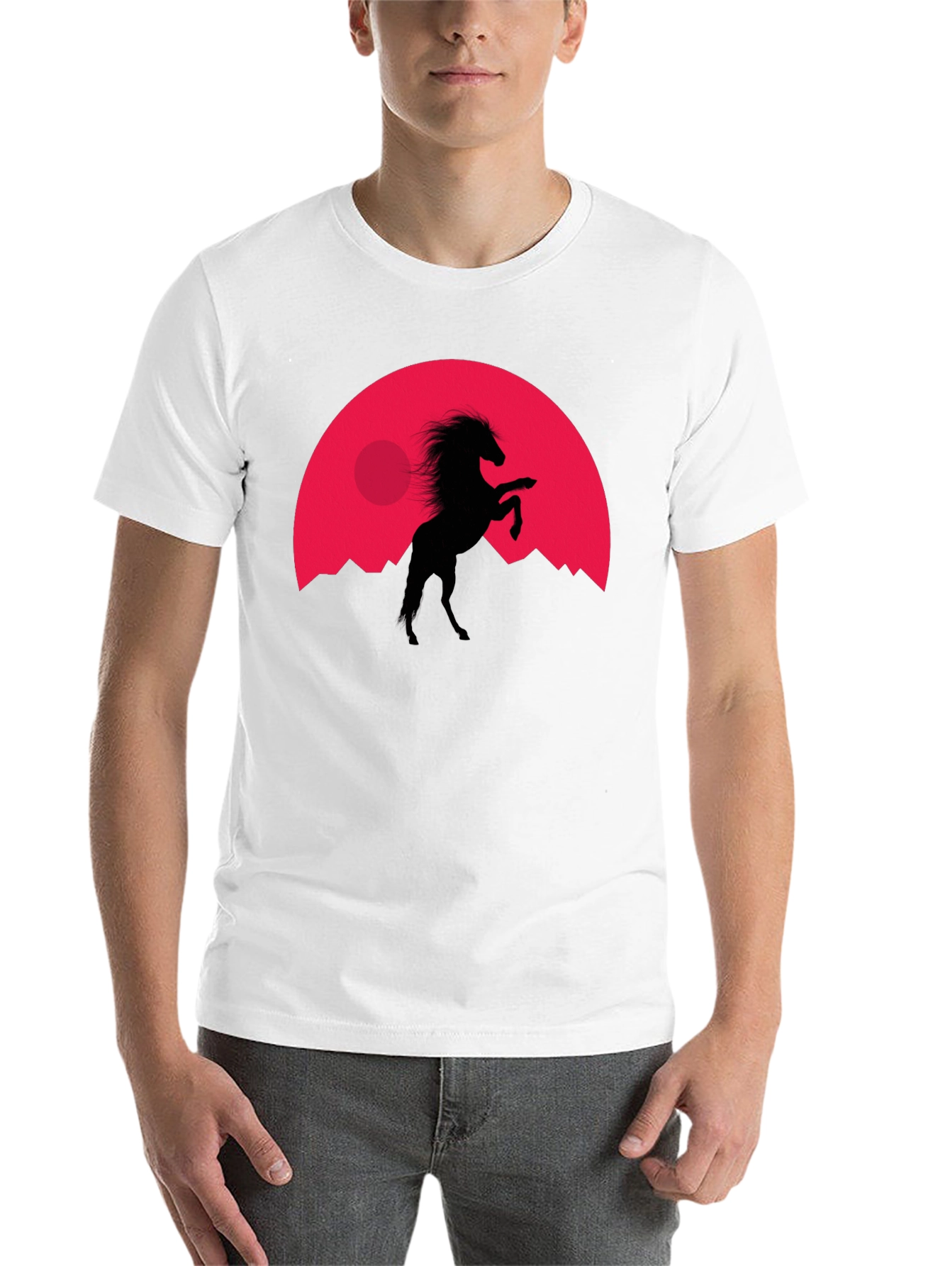 Black Horse Silhouette Tee - Black T-Shirt view 14
