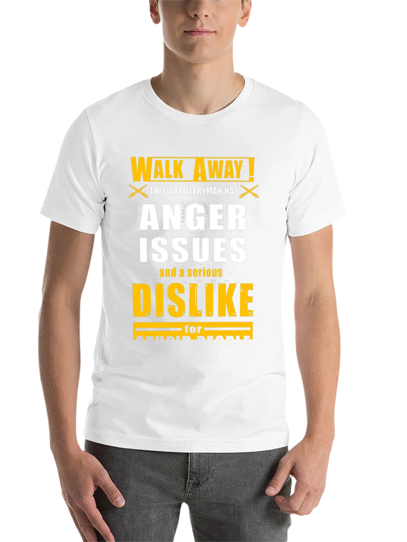 Black Walk Away Artilleryman Anger Issues T-Shirt view 14