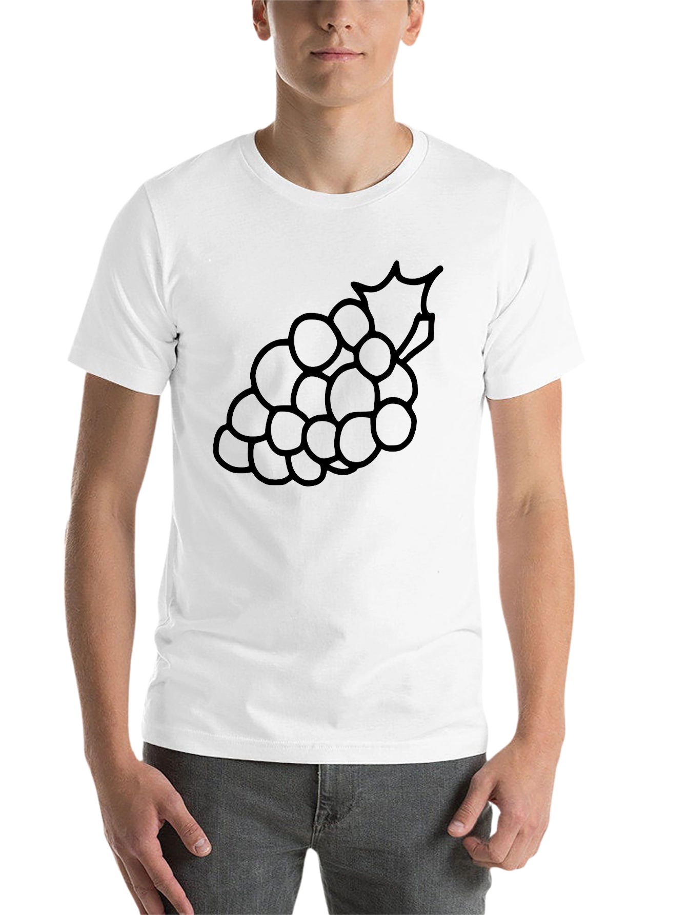 Black Grapes Graphic T-Shirt - Casual Black Tee view 14