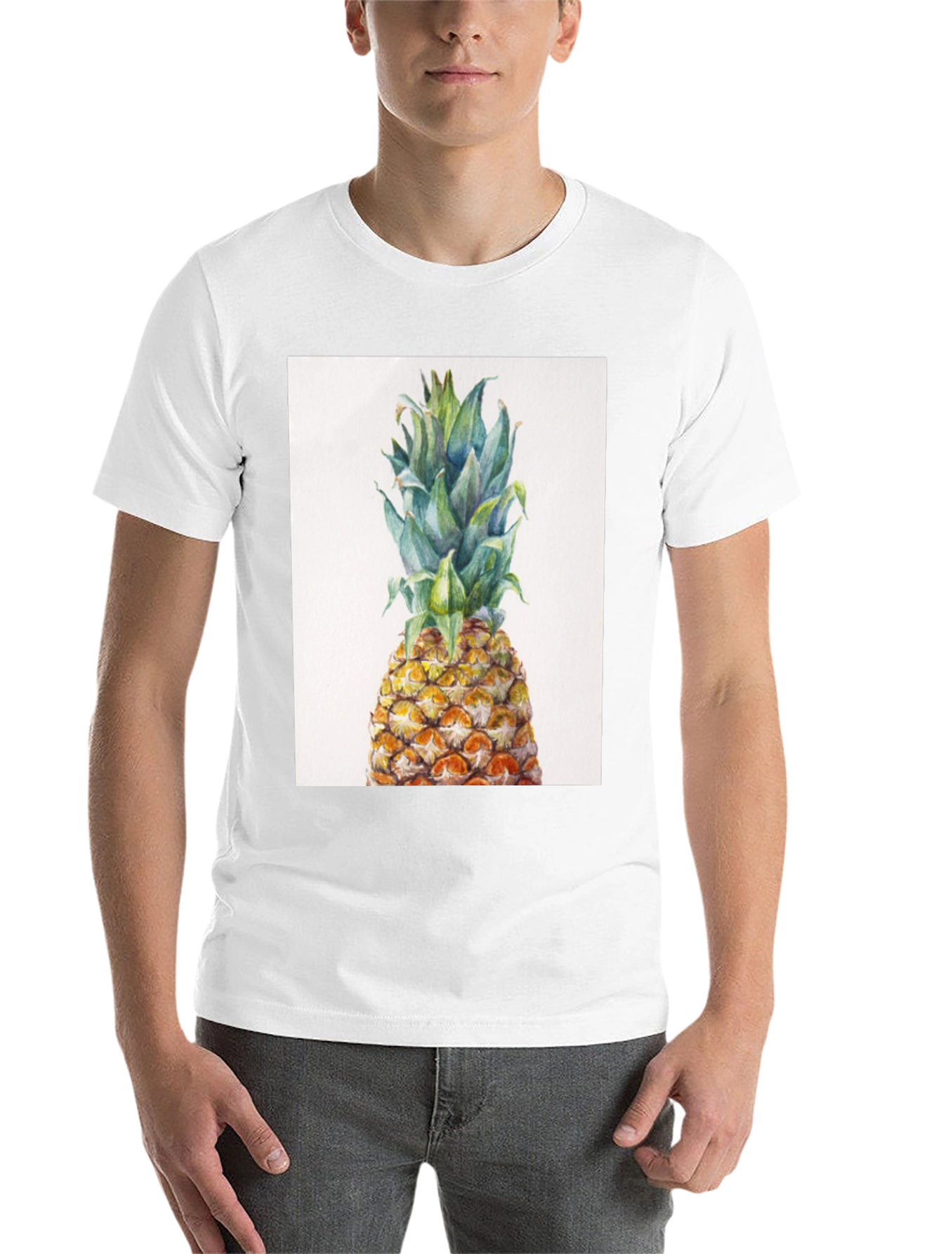 Black Pineapple Graphic Tee - Tropical Fruit Design view 14