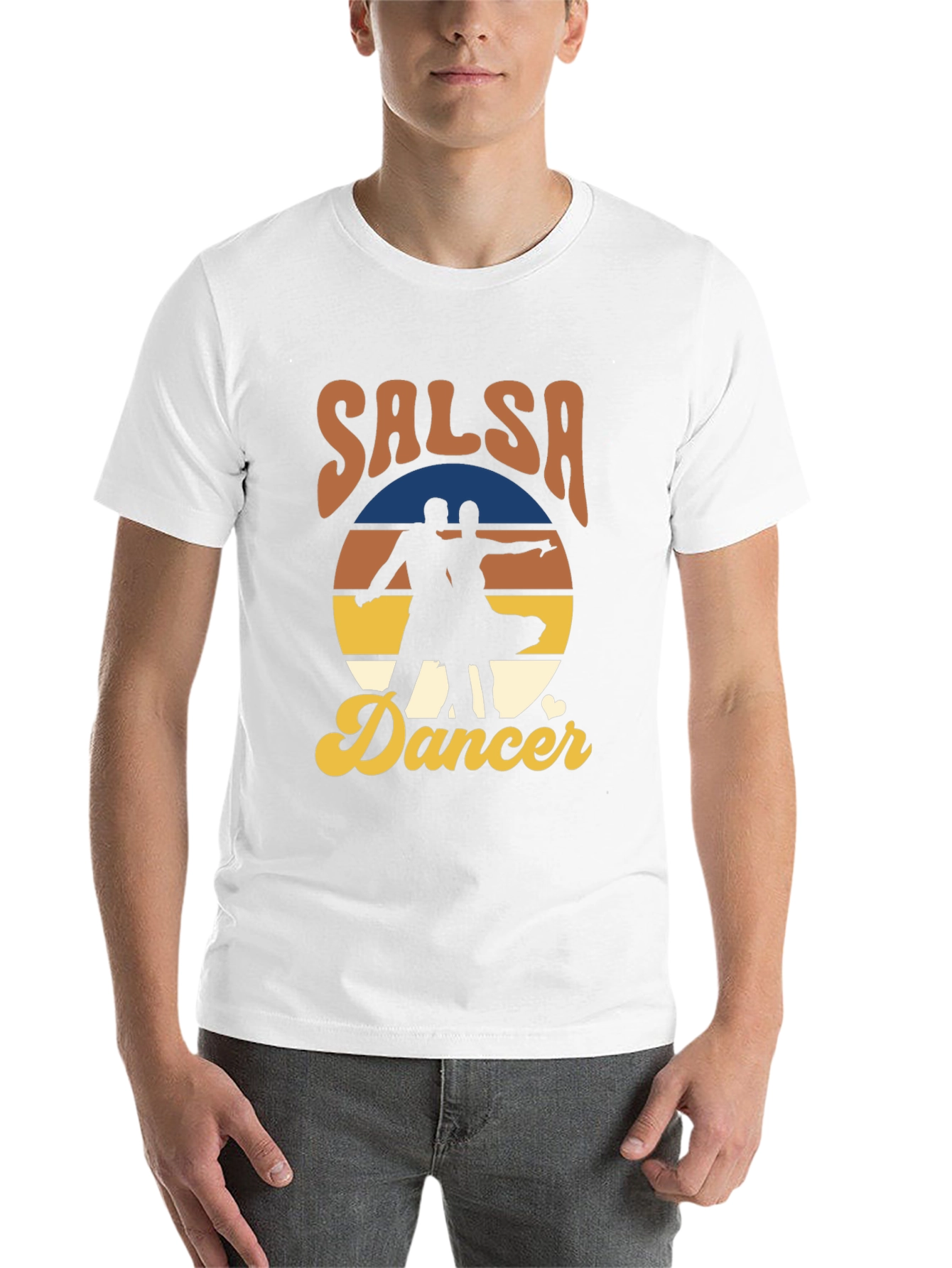 Black Salsa Dancer Retro T-Shirt - Dance the Night Away! view 14