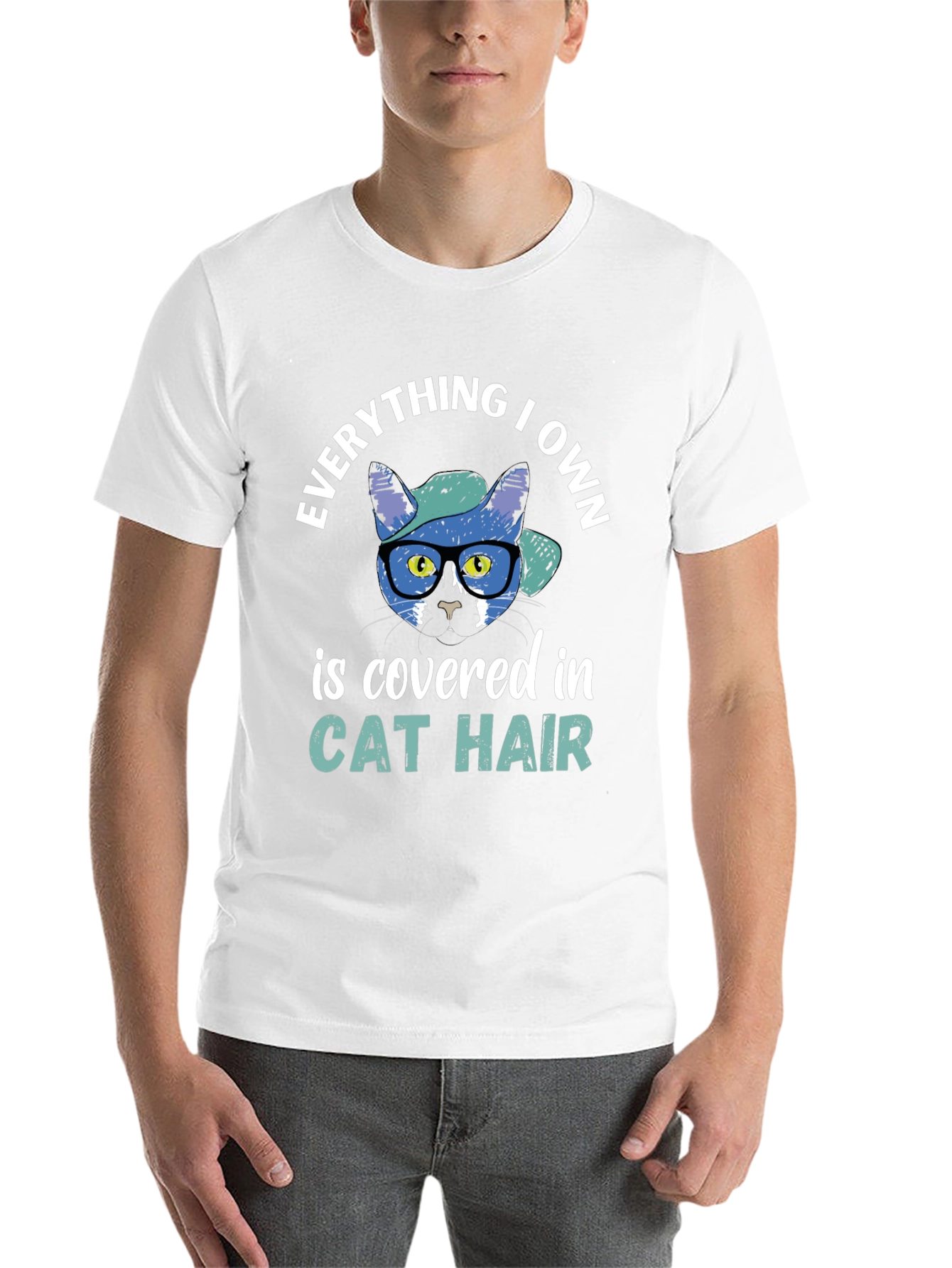 Black Cat Hair Graphic Tee - Everything I Own view 14