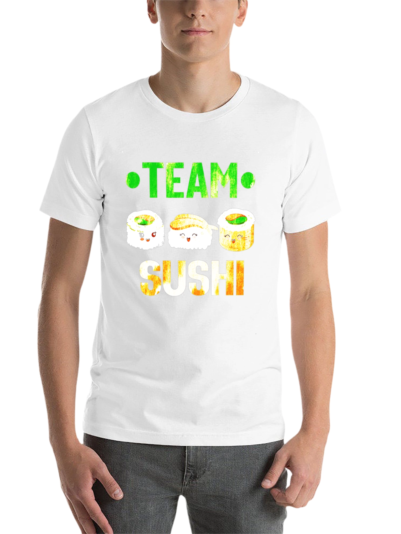 Black Team Sushi Graphic T-Shirt - Foodie Fun! view 14