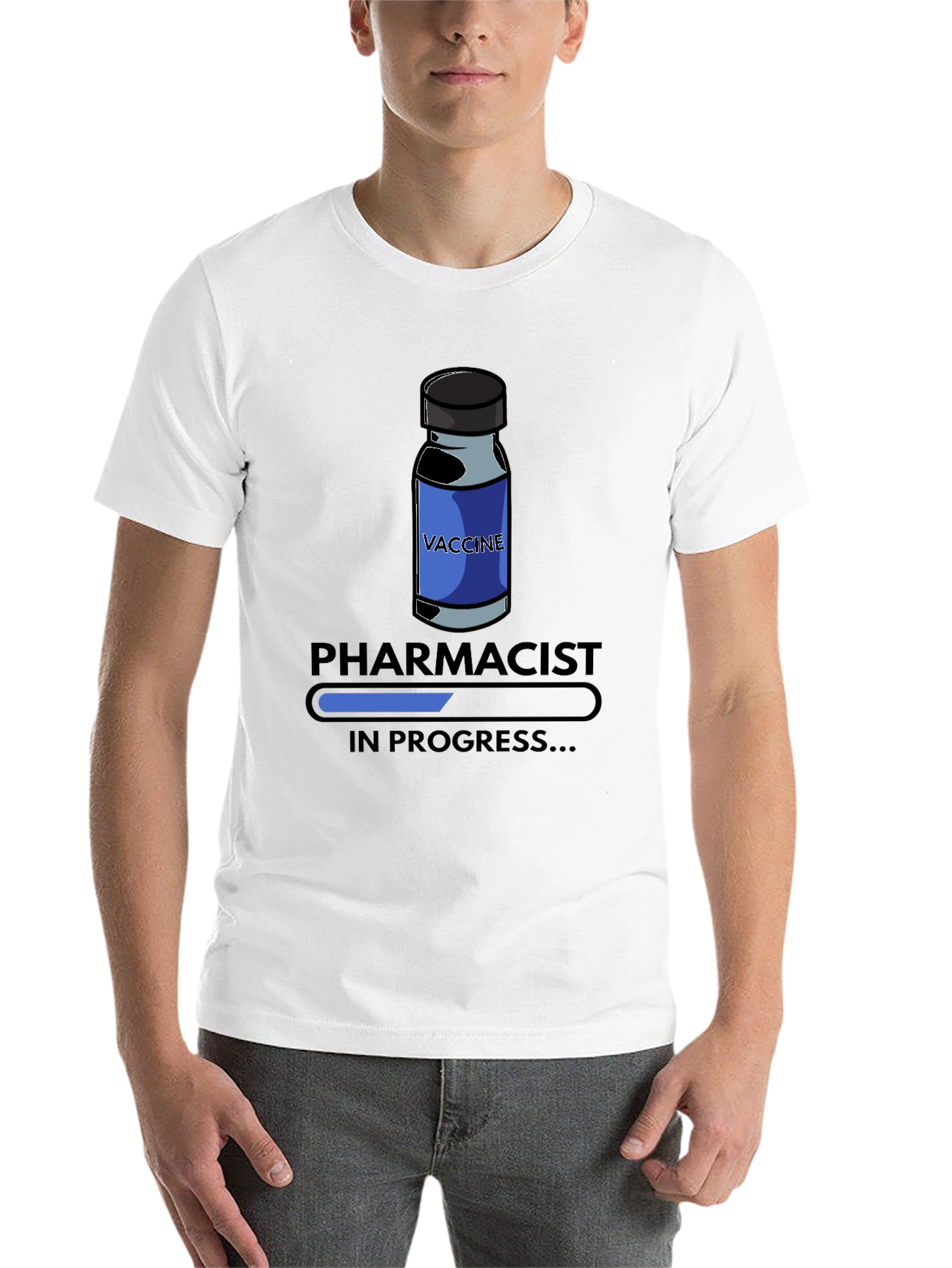 Black Pharmacist In Progress T-Shirt - Vaccine Design view 14