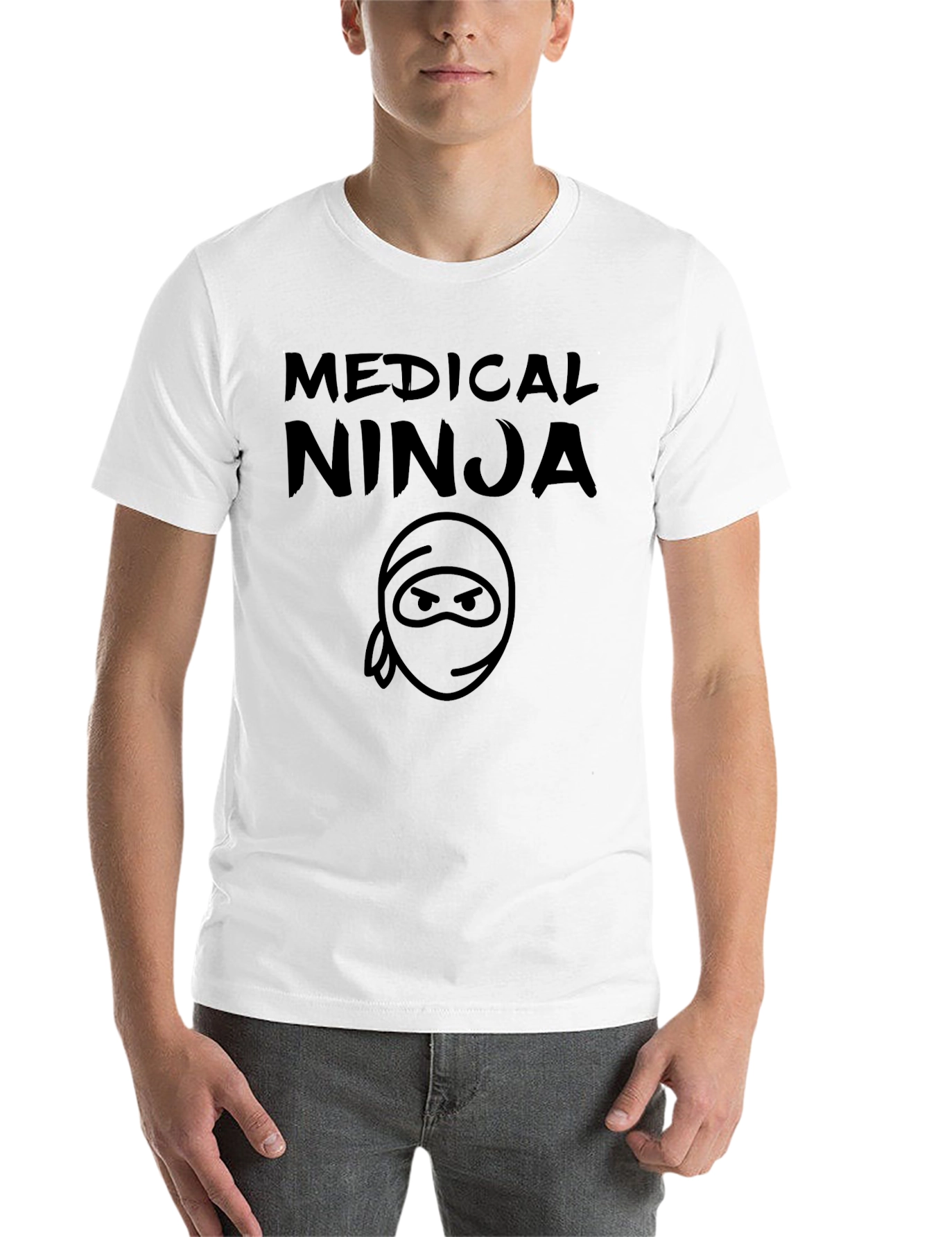 Black Medical Ninja Black T-Shirt - Graphic Tee view 14