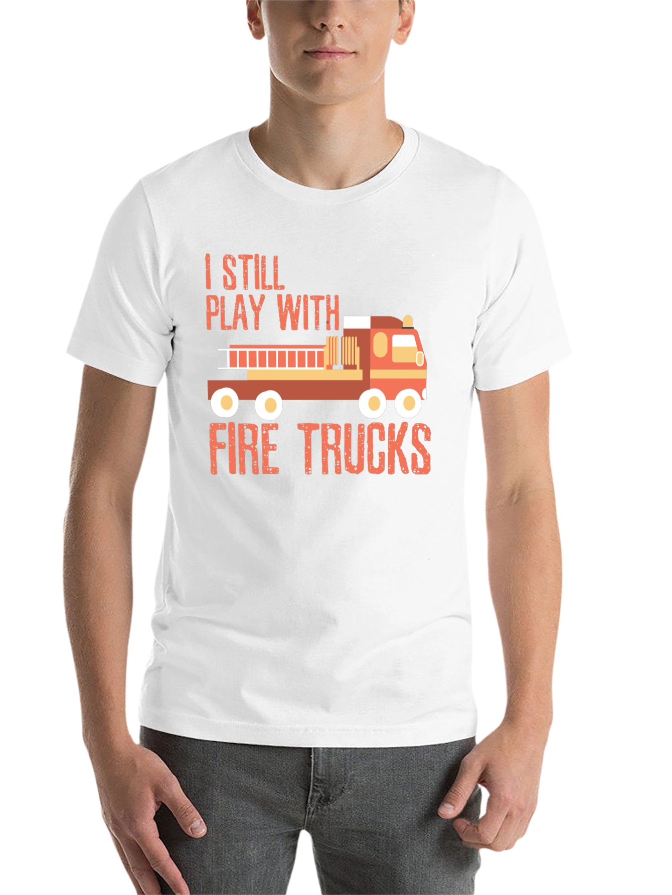 Black Fire Trucks T-Shirt - Play with Fire Trucks! view 14