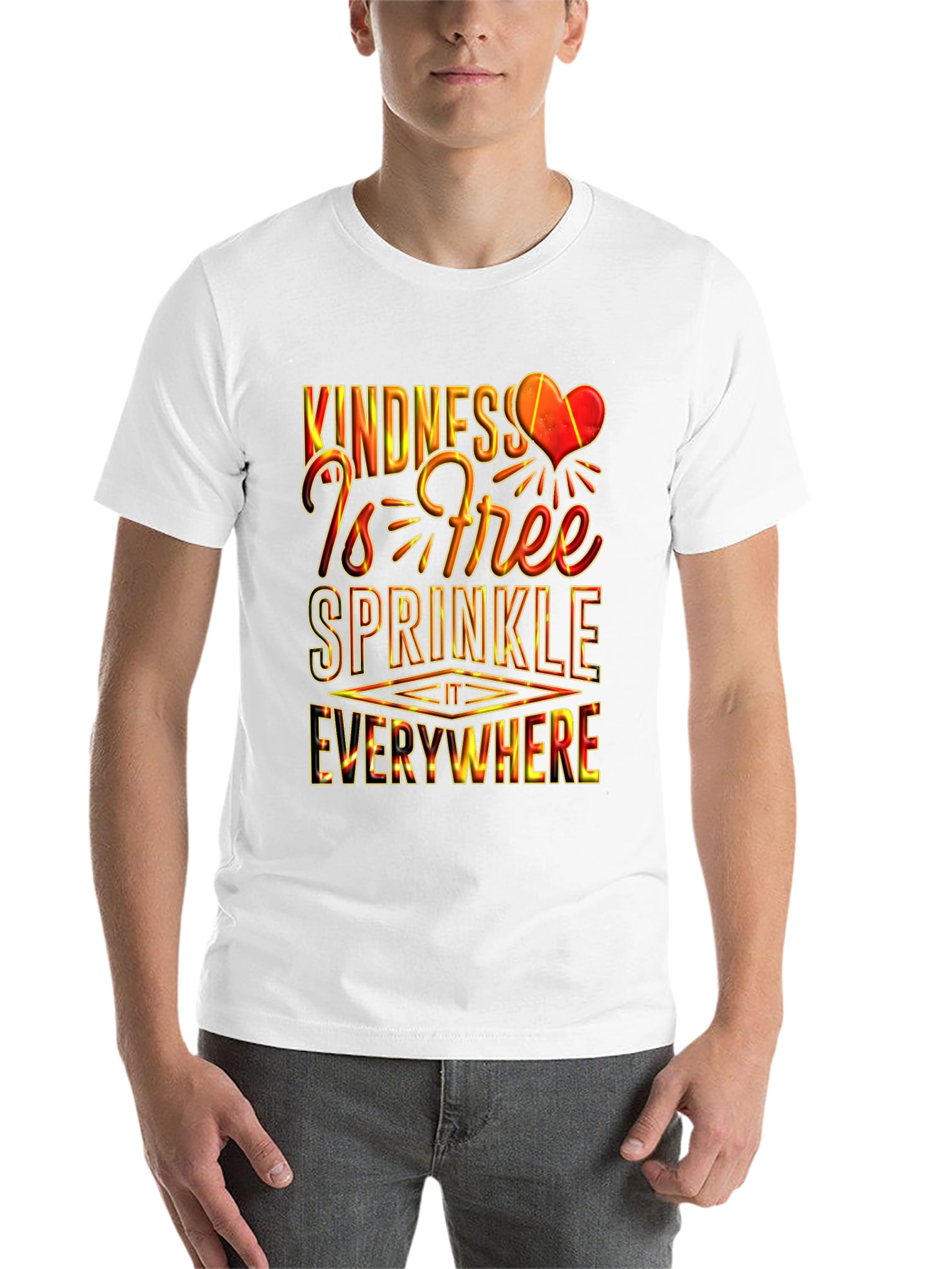 Black Kindness is Free Graphic T-Shirt view 14