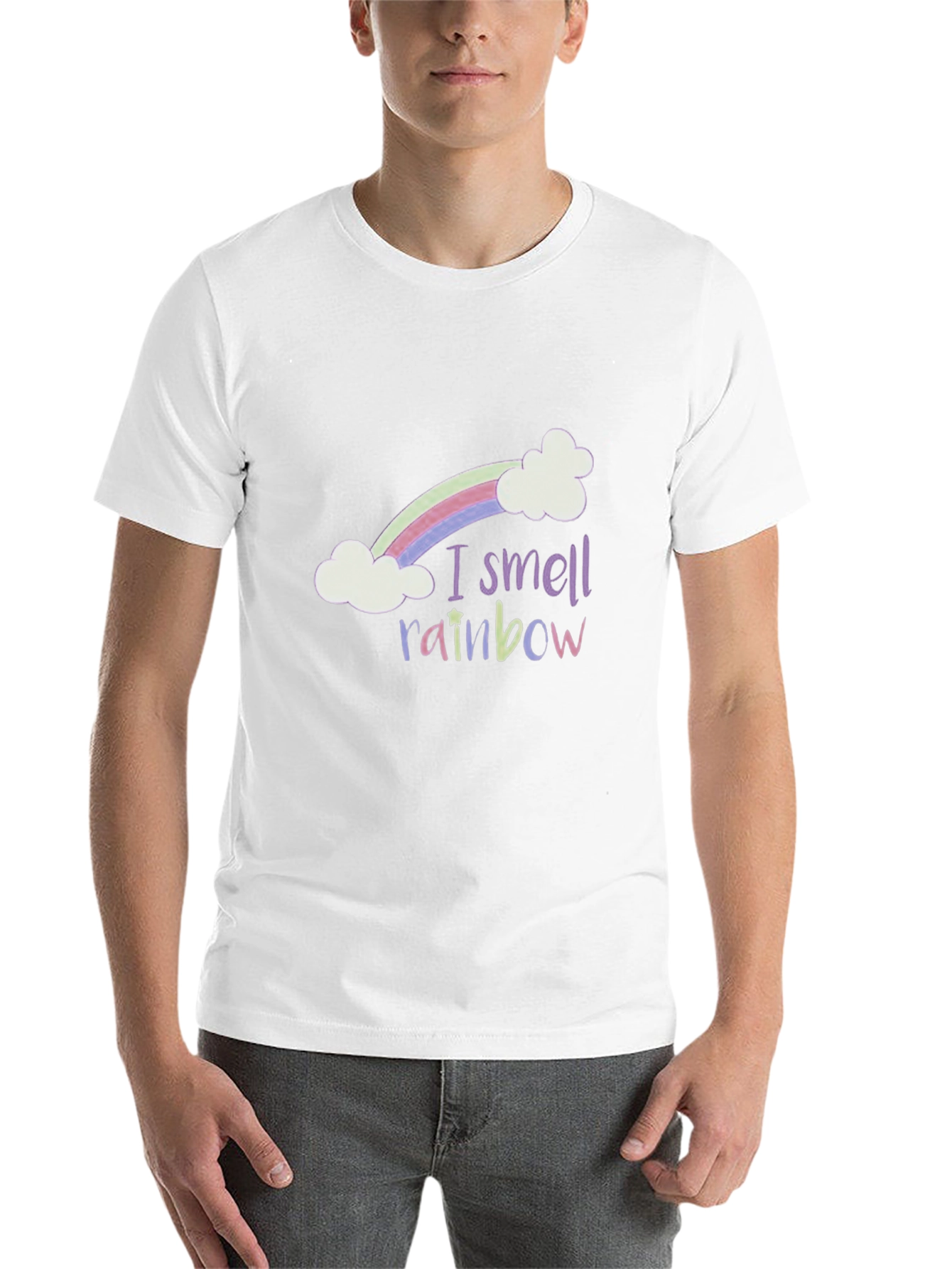 Black I Smell Rainbow T-Shirt Funny Graphic Tee view 14