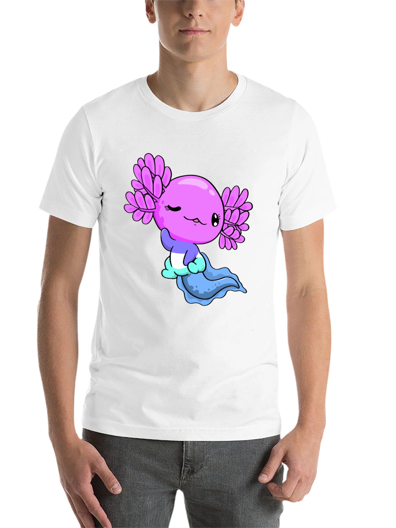 Black Axolotl Graphic Tee - Kawaii Design view 14