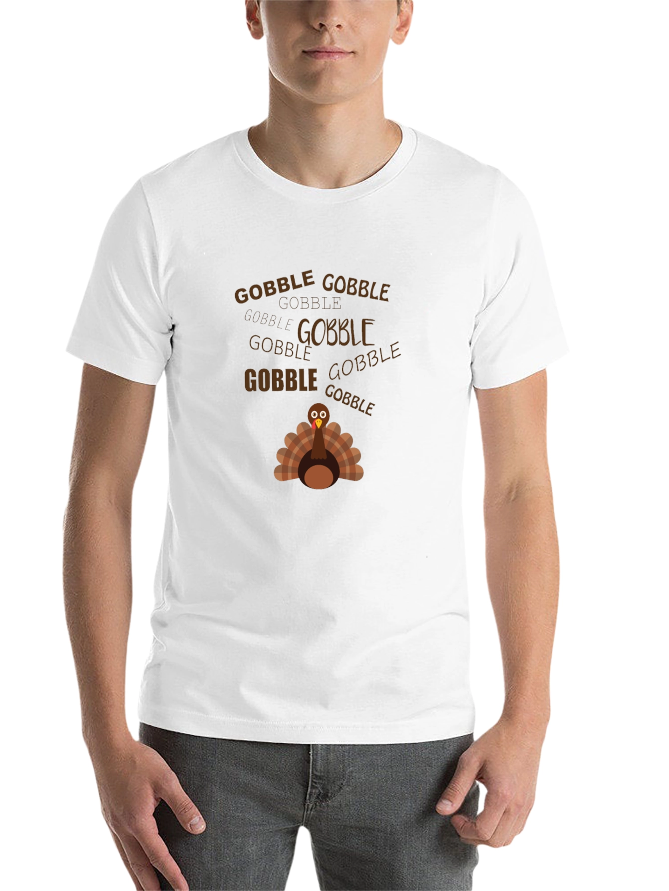 Black Gobble Turkey Graphic Tee - Thanksgiving view 14
