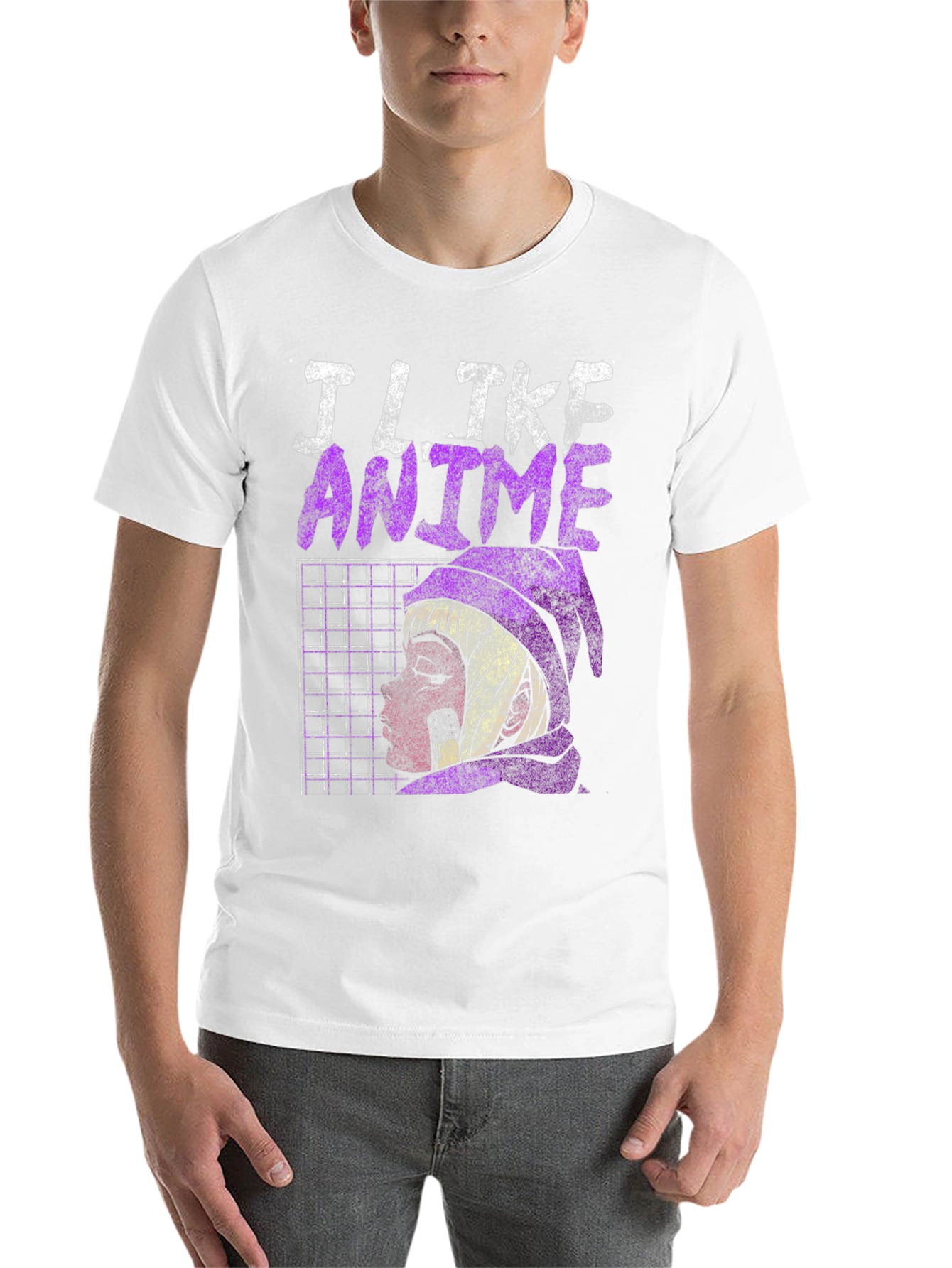 Black I Like Anime Graphic T-Shirt view 14
