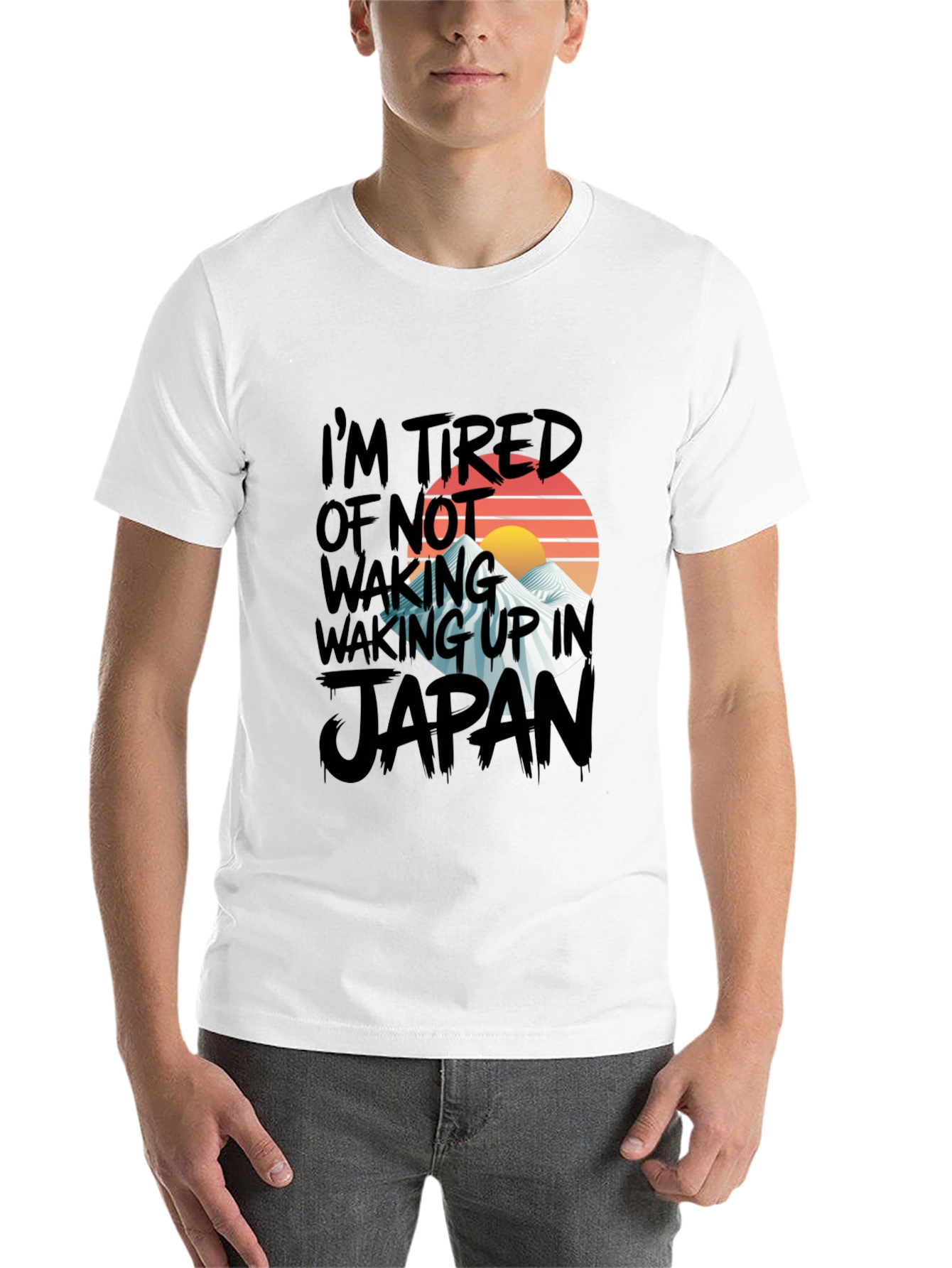 Black Japan Graphic Tee - I'm Tired of Not Waking Up view 14