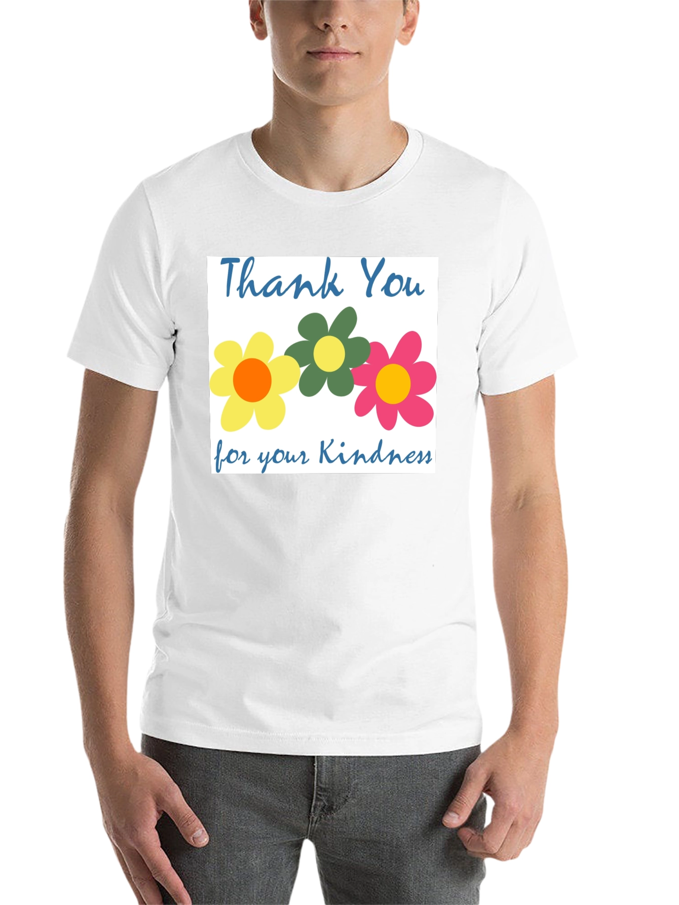 Black Thank You Flowers T-Shirt - Kindness Appreciation Tee view 14
