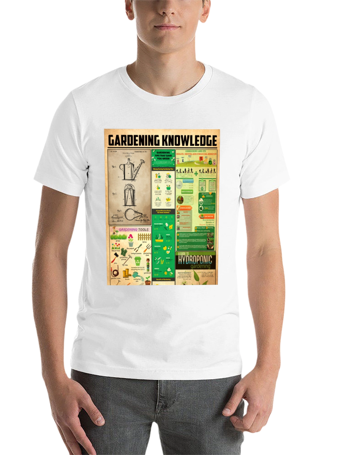 Black Gardening Knowledge T-Shirt view 14