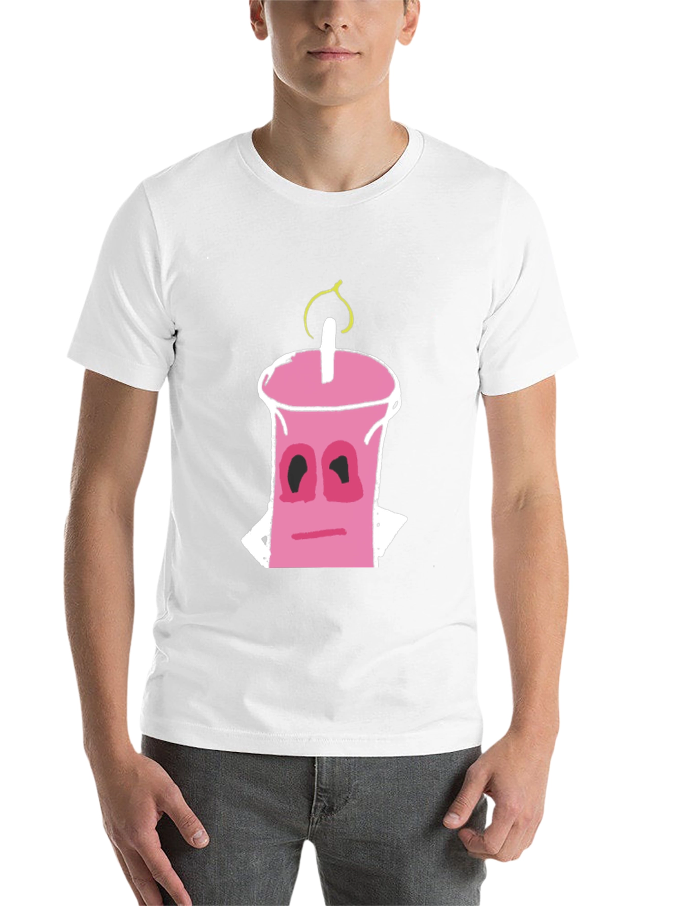 Black Sad Candle T-Shirt - Unique Graphic Tee view 14