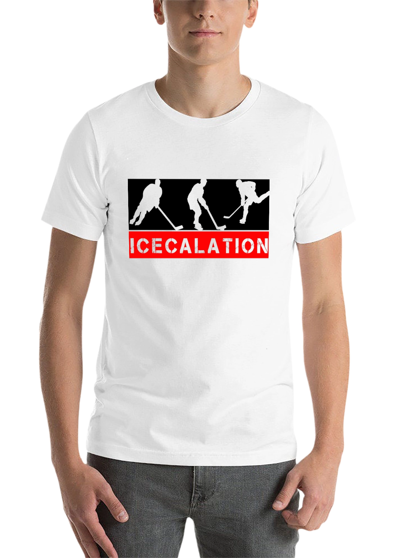 Black Icecalation Hockey T-Shirt view 14