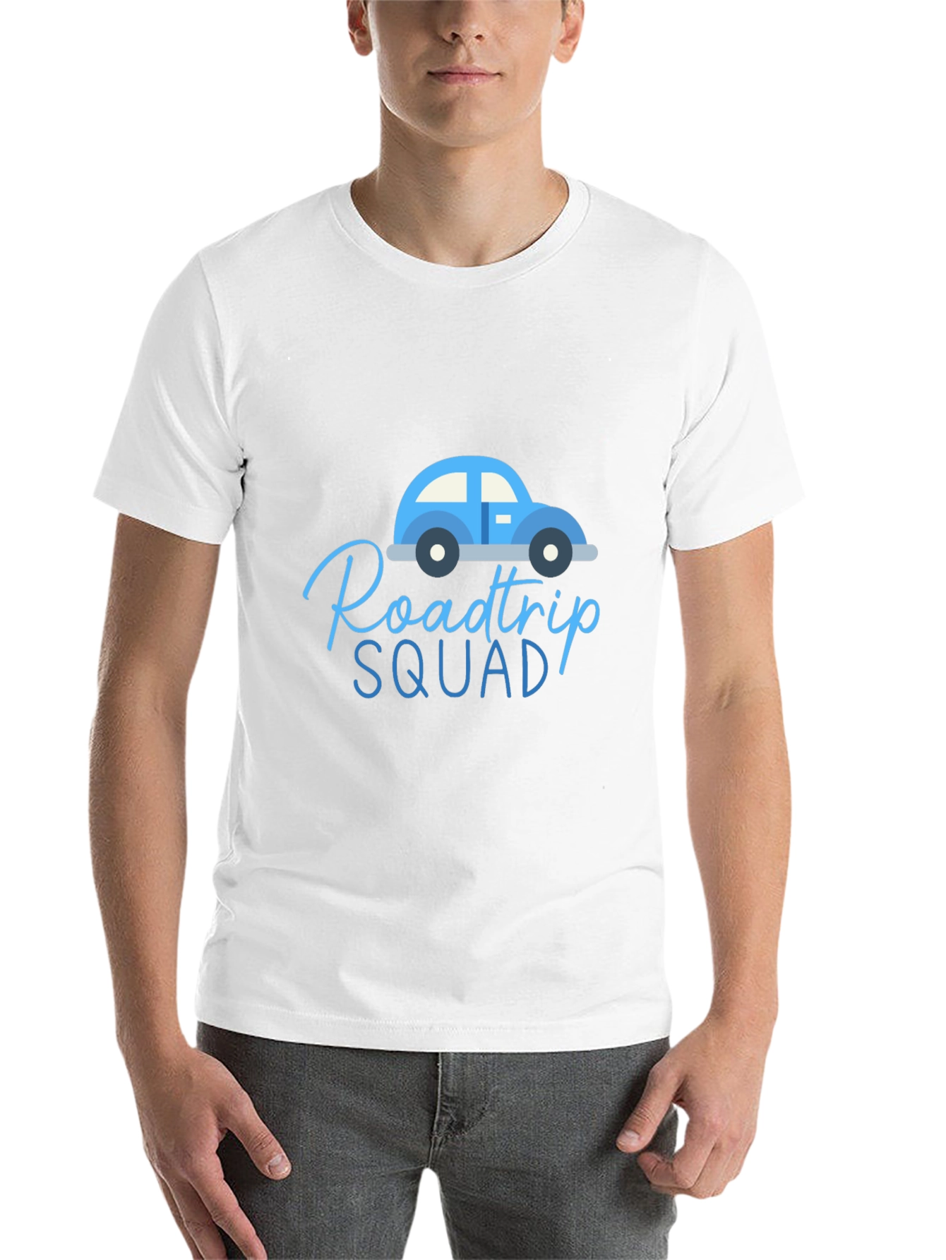 Black Roadtrip Squad Graphic Tee - Black Cotton T-Shirt view 14