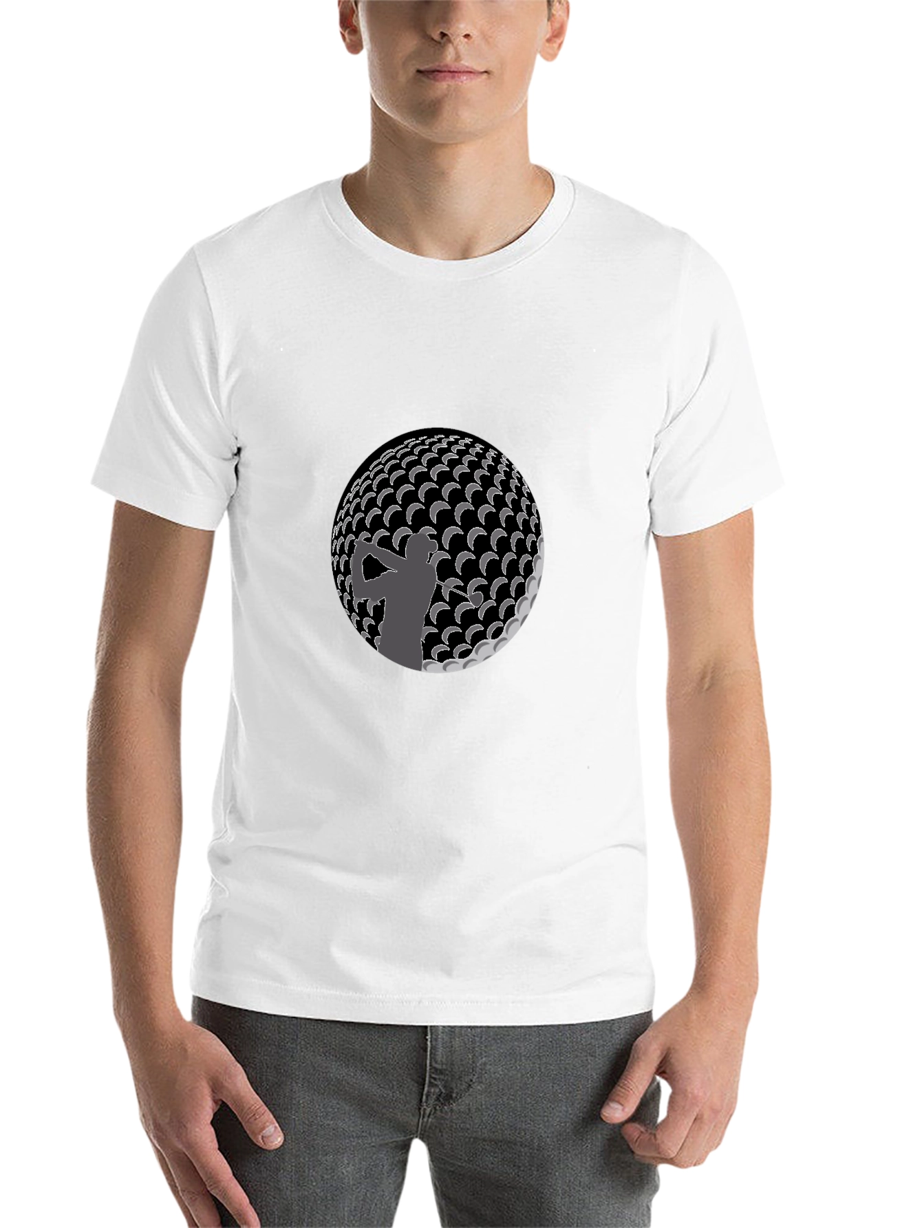 Black Golf Silhouette T-Shirt - Stylish & Unique Design view 14