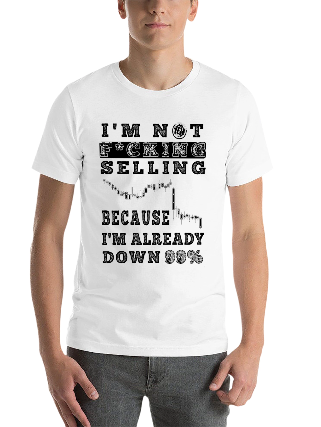 Black Bitcoin HODL T-Shirt - I'm Not Selling Meme Shirt view 14