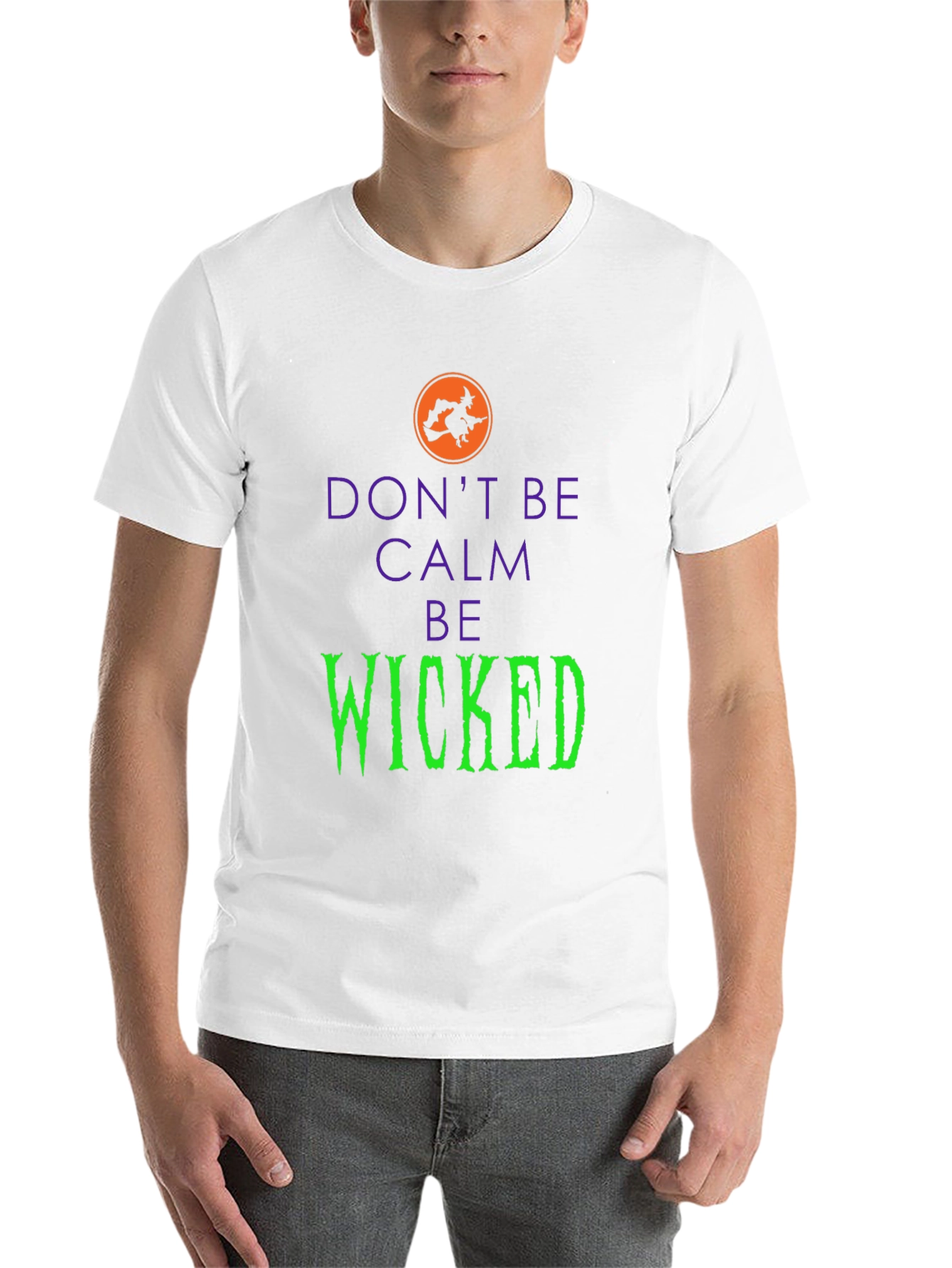 Black Don't Be Calm Be Wicked Halloween T-Shirt view 14