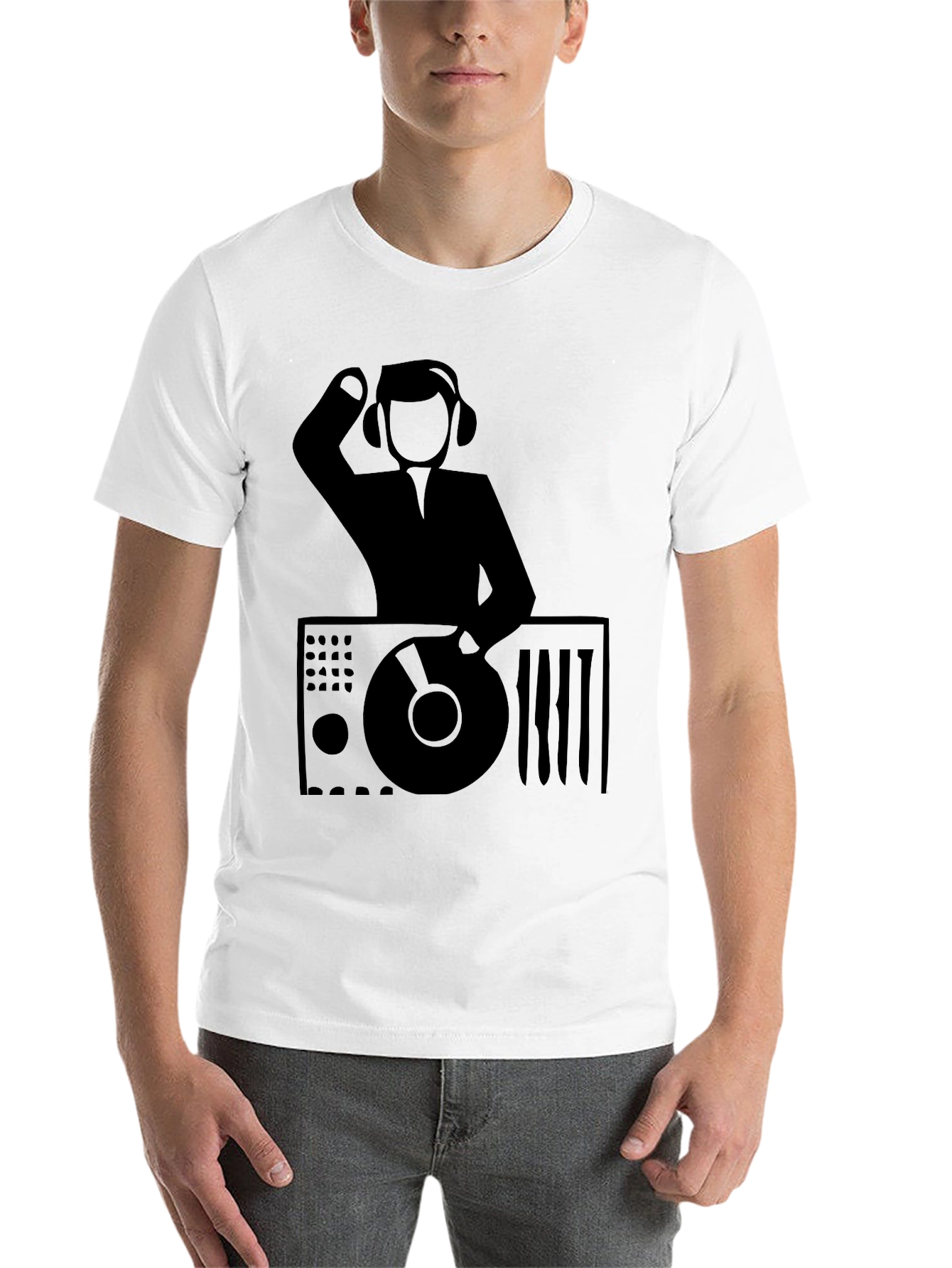 Black DJ Graphic Tee - Black Music Lover T-Shirt view 14
