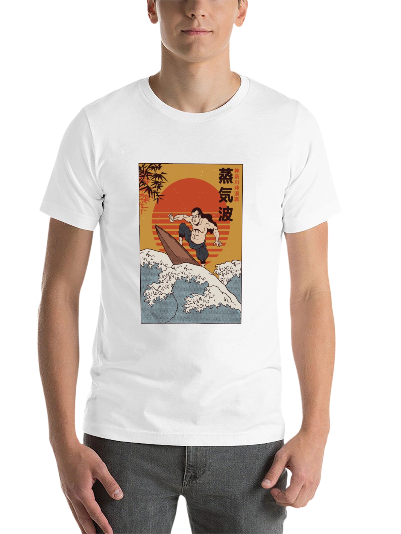 Black Surfer Graphic Tee - Retro Japanese Style view 14