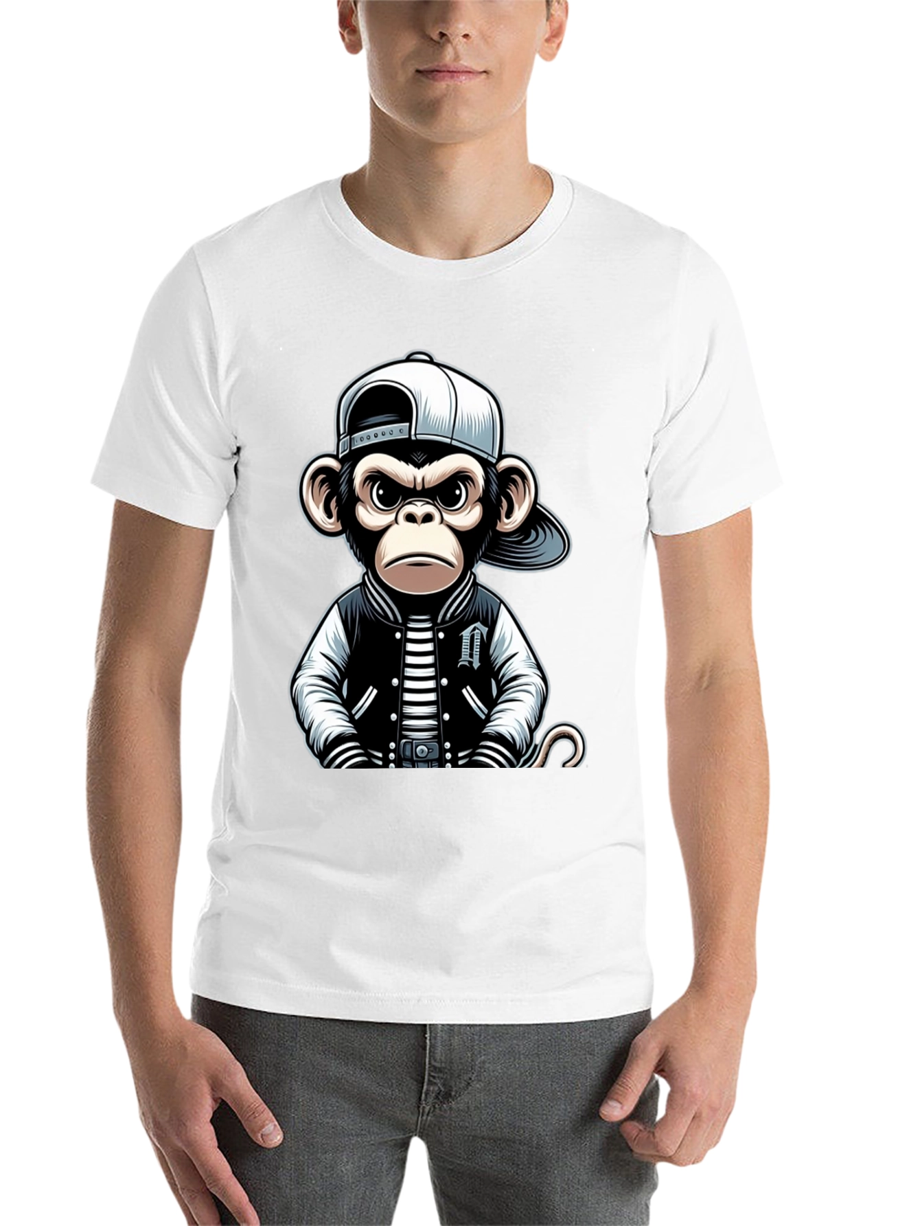 Black Cool Monkey T-Shirt view 14