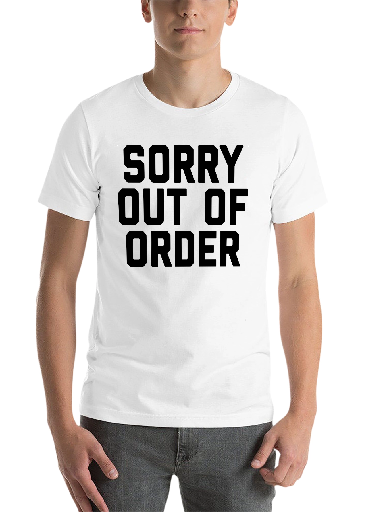 Black Sorry Out of Order Graphic Tee view 14