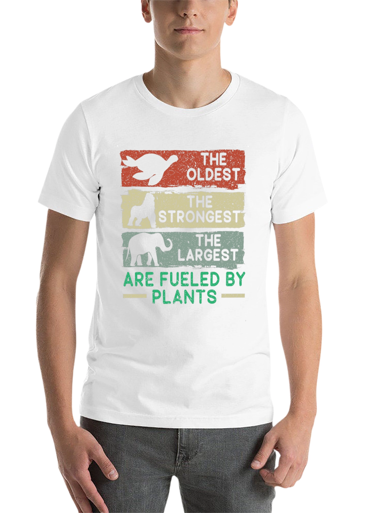 Black Oldest, Strongest, Largest - Vegan T-Shirt view 14
