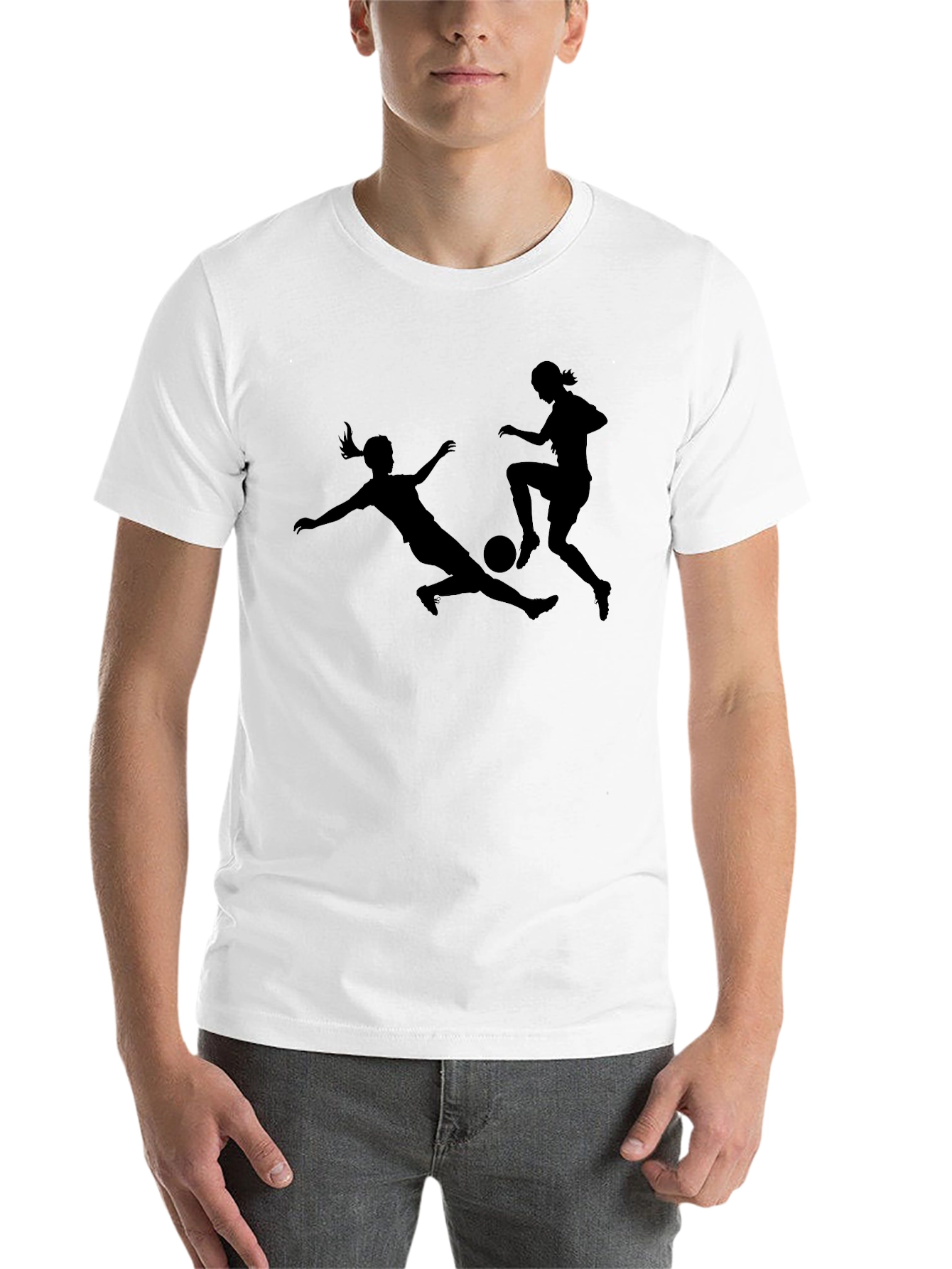 Black Women's Soccer Black Graphic Tee view 14