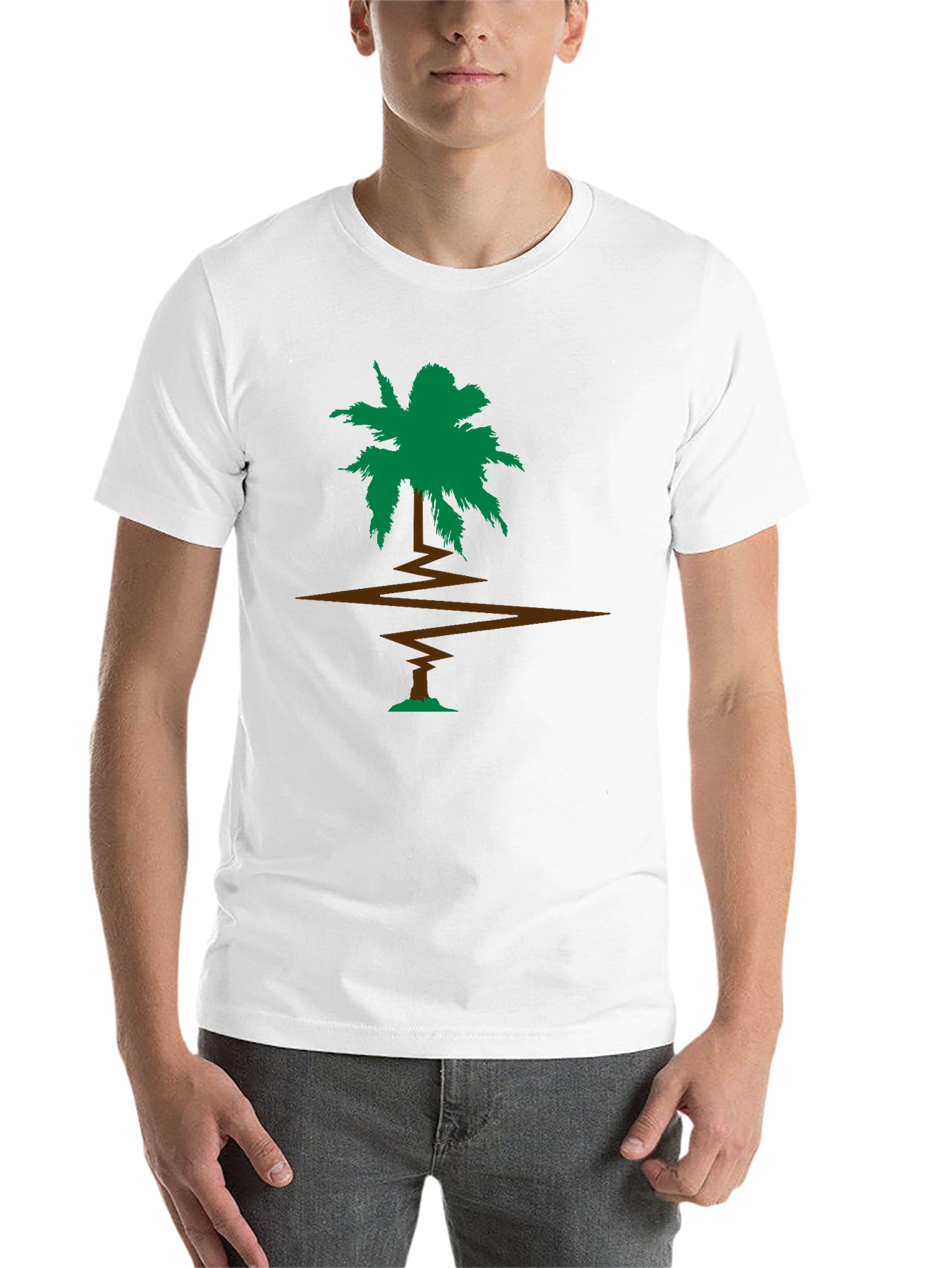 Black Palm Tree Graphic Tee - Black T-Shirt view 14