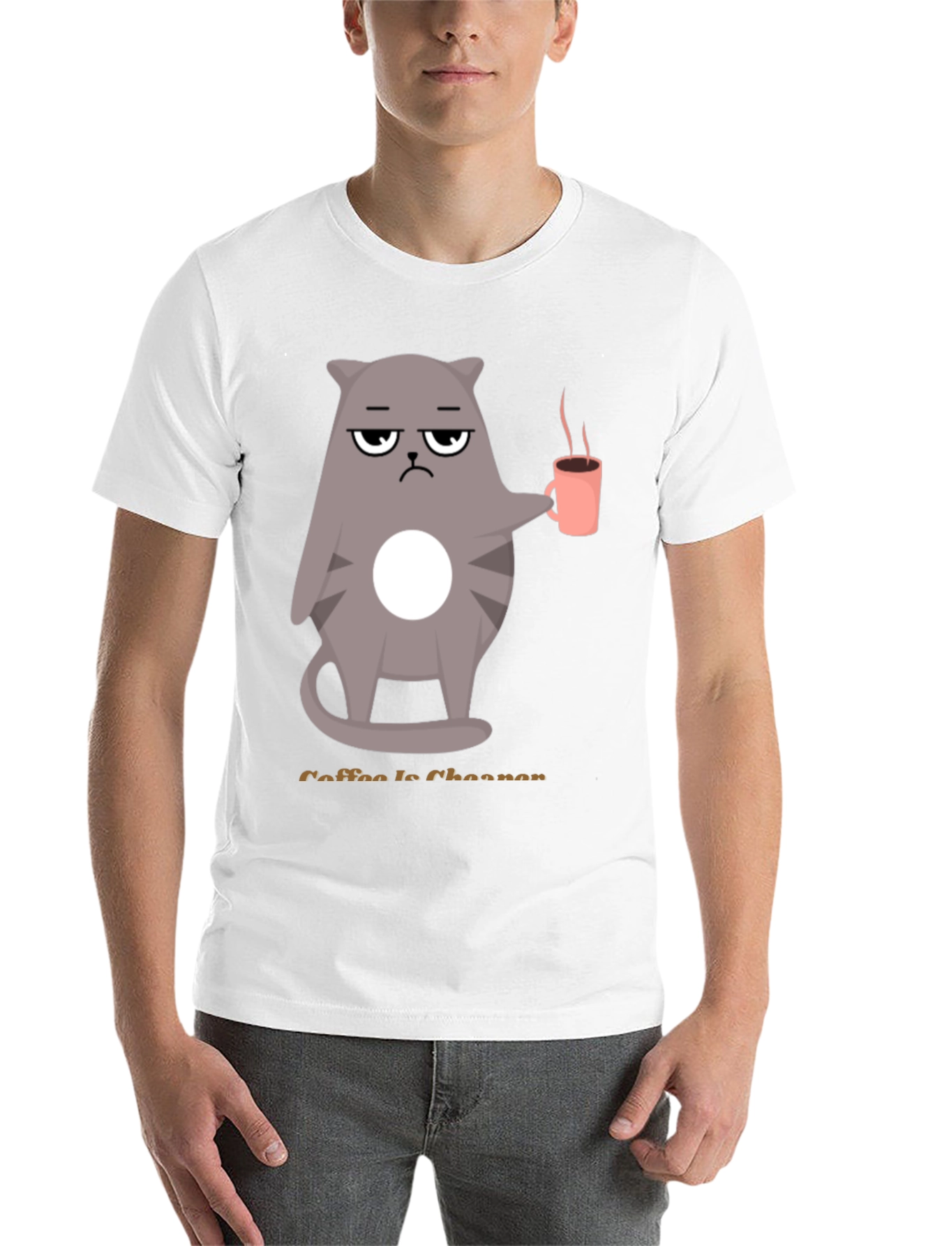 Black Coffee is Cheaper T-Shirt - Grumpy Cat Design view 14