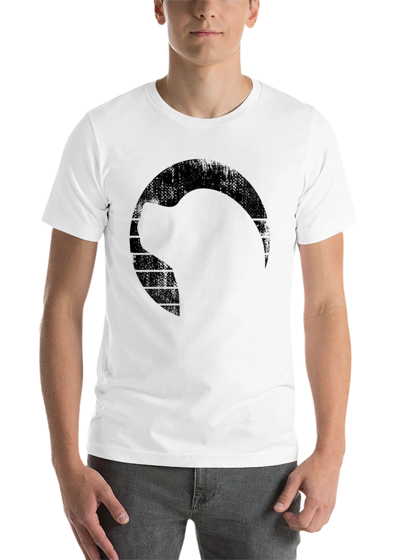 Black Men's Black Graphic Print T-Shirt view 14