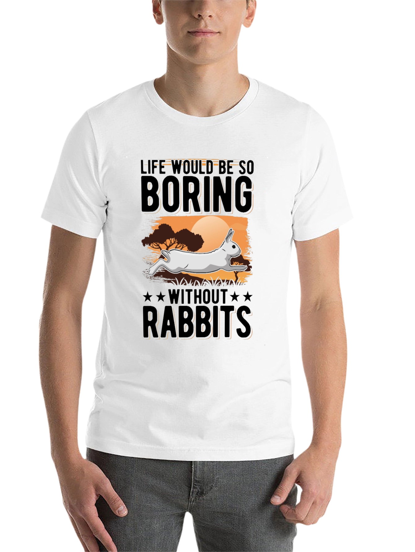 Black Life Would Be So Boring Without Rabbits T-Shirt view 14