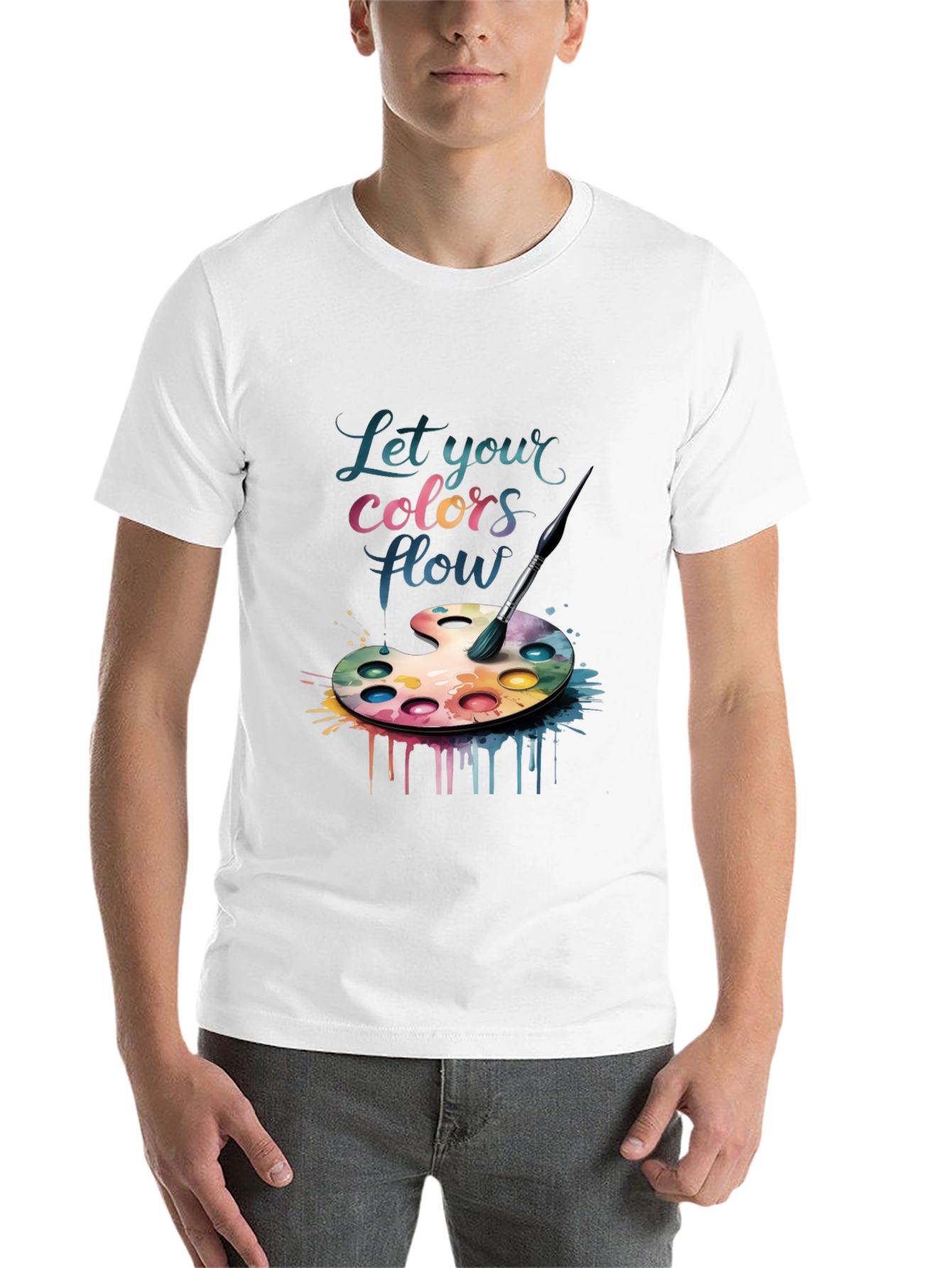 Black Artist Palette Tee - Let Your Colors Flow view 14