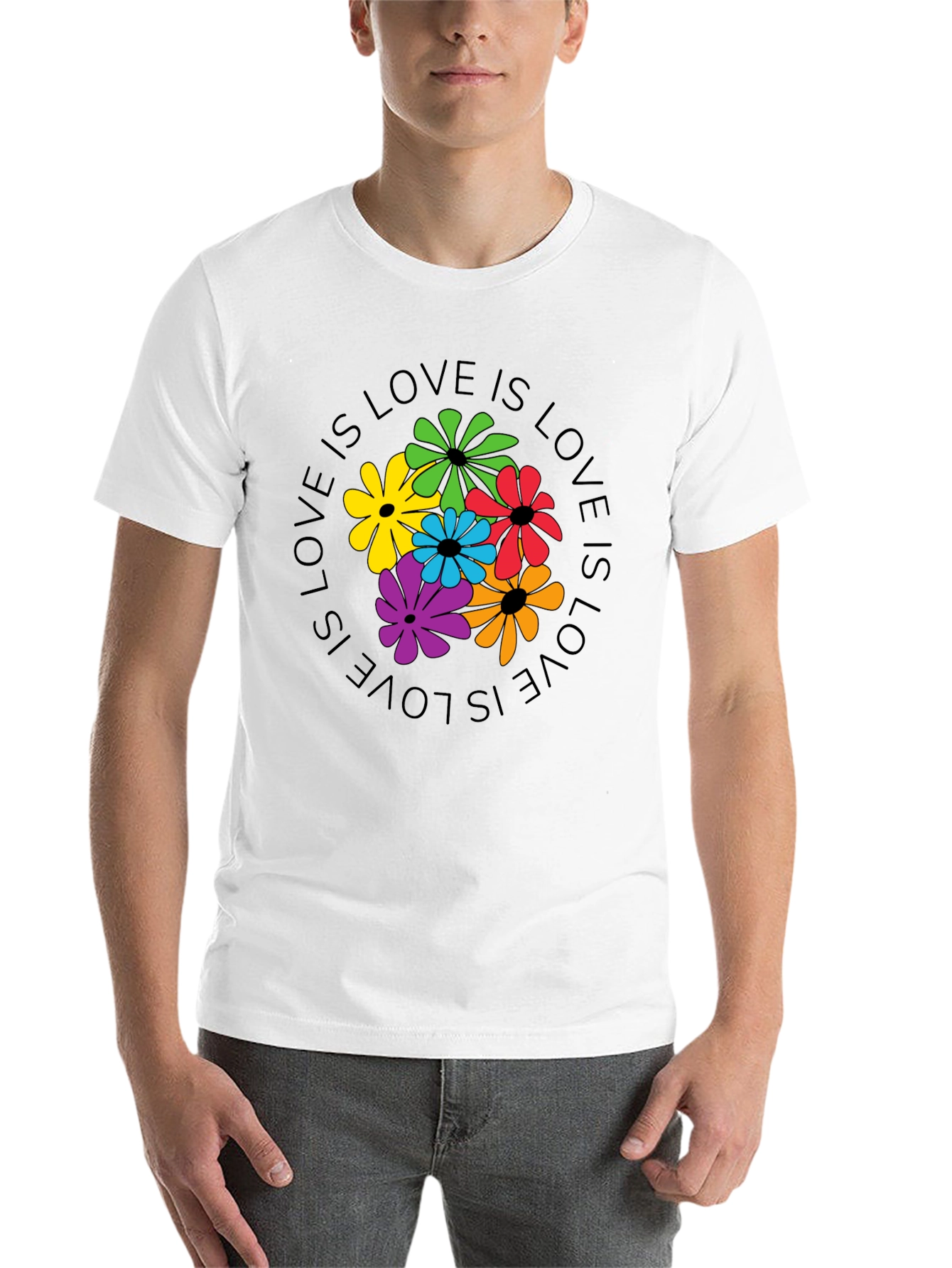 Black Love Is Love Floral Graphic Tee view 14