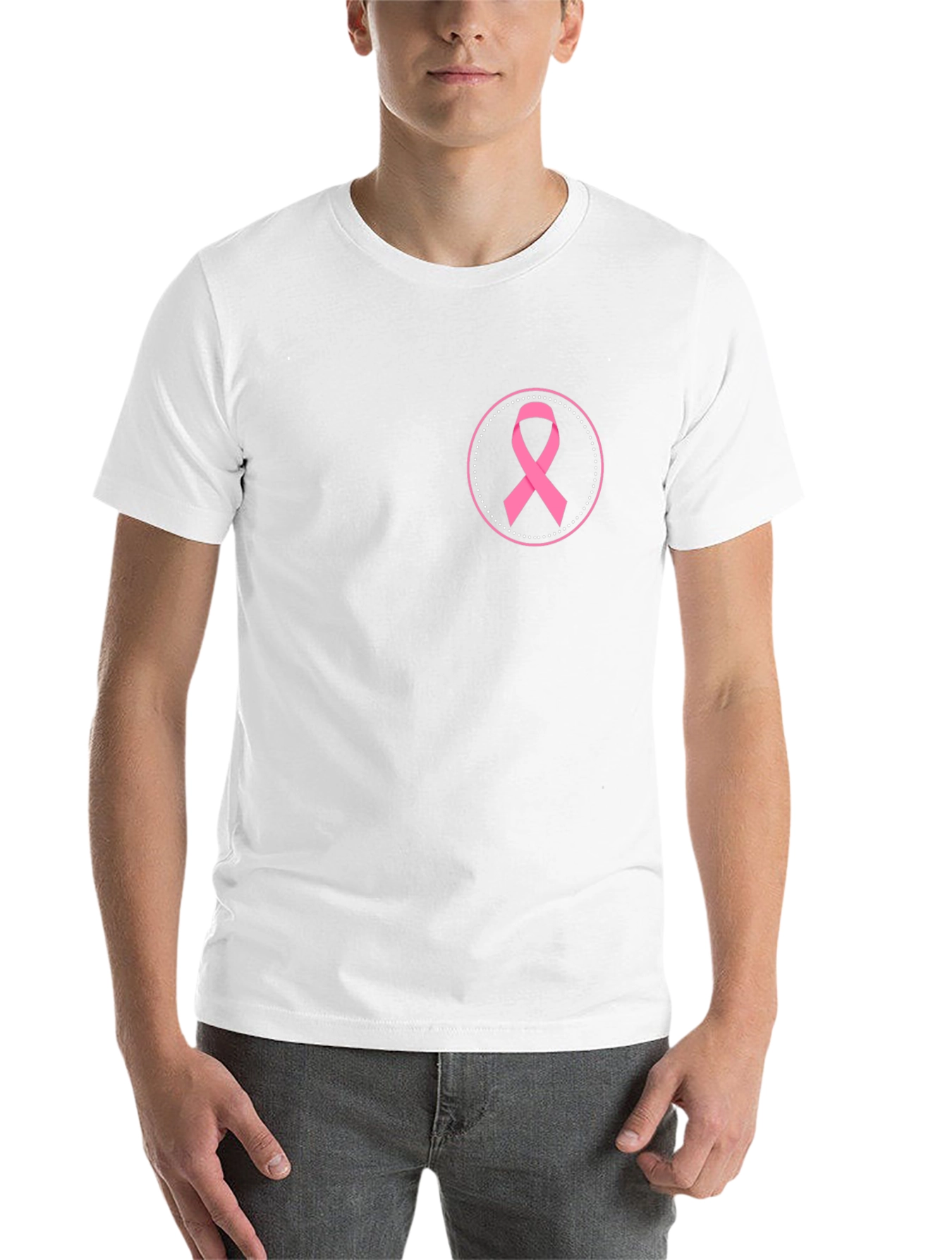 Black Breast Cancer Awareness Ribbon T-Shirt view 14